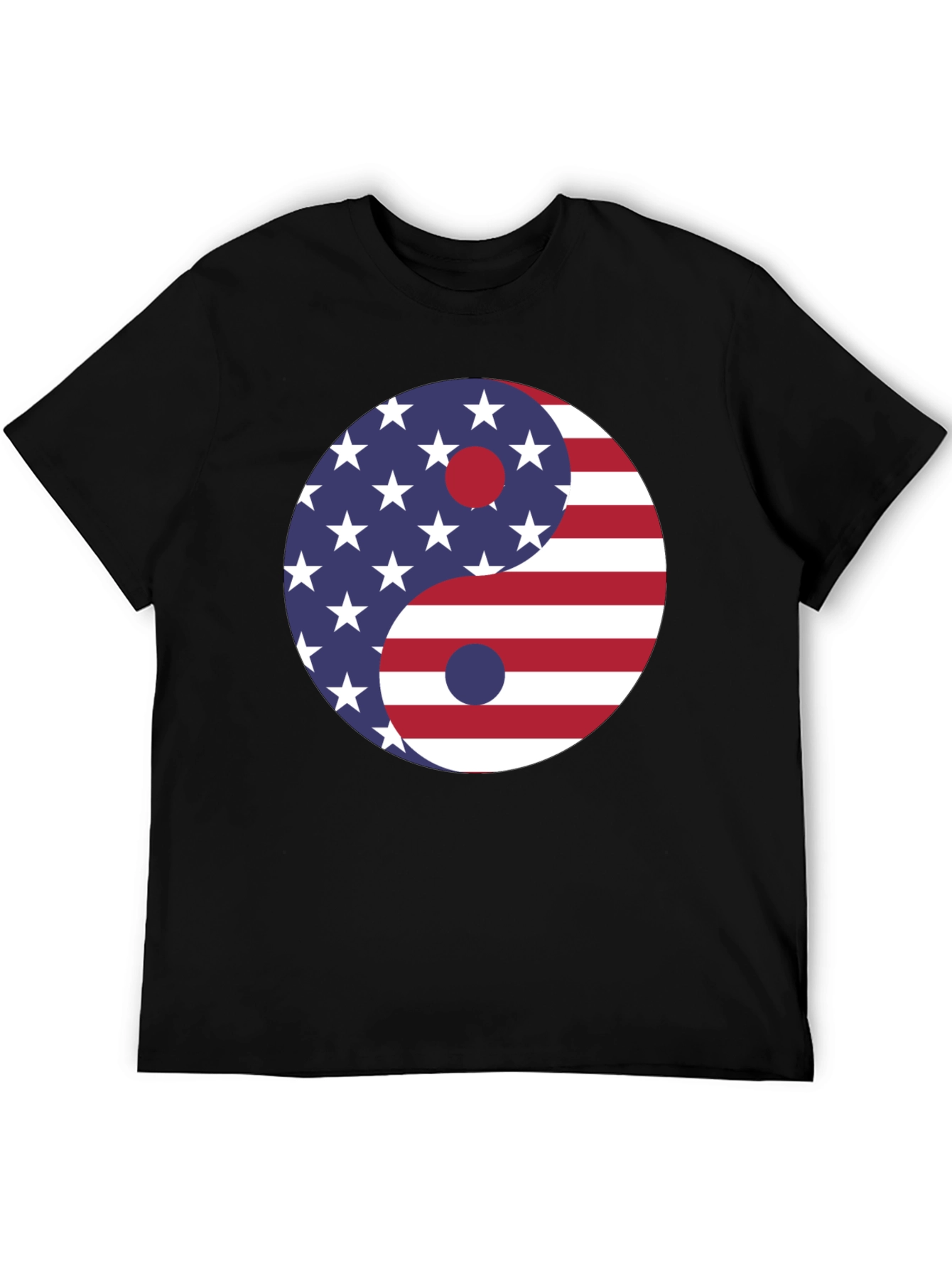 Yin Yang USA Flag Graphic Tee - Patriotic T-Shirt