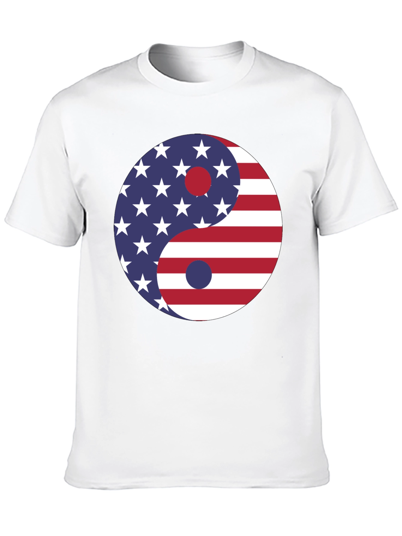 Yin Yang USA Flag Graphic Tee - Patriotic T-Shirt