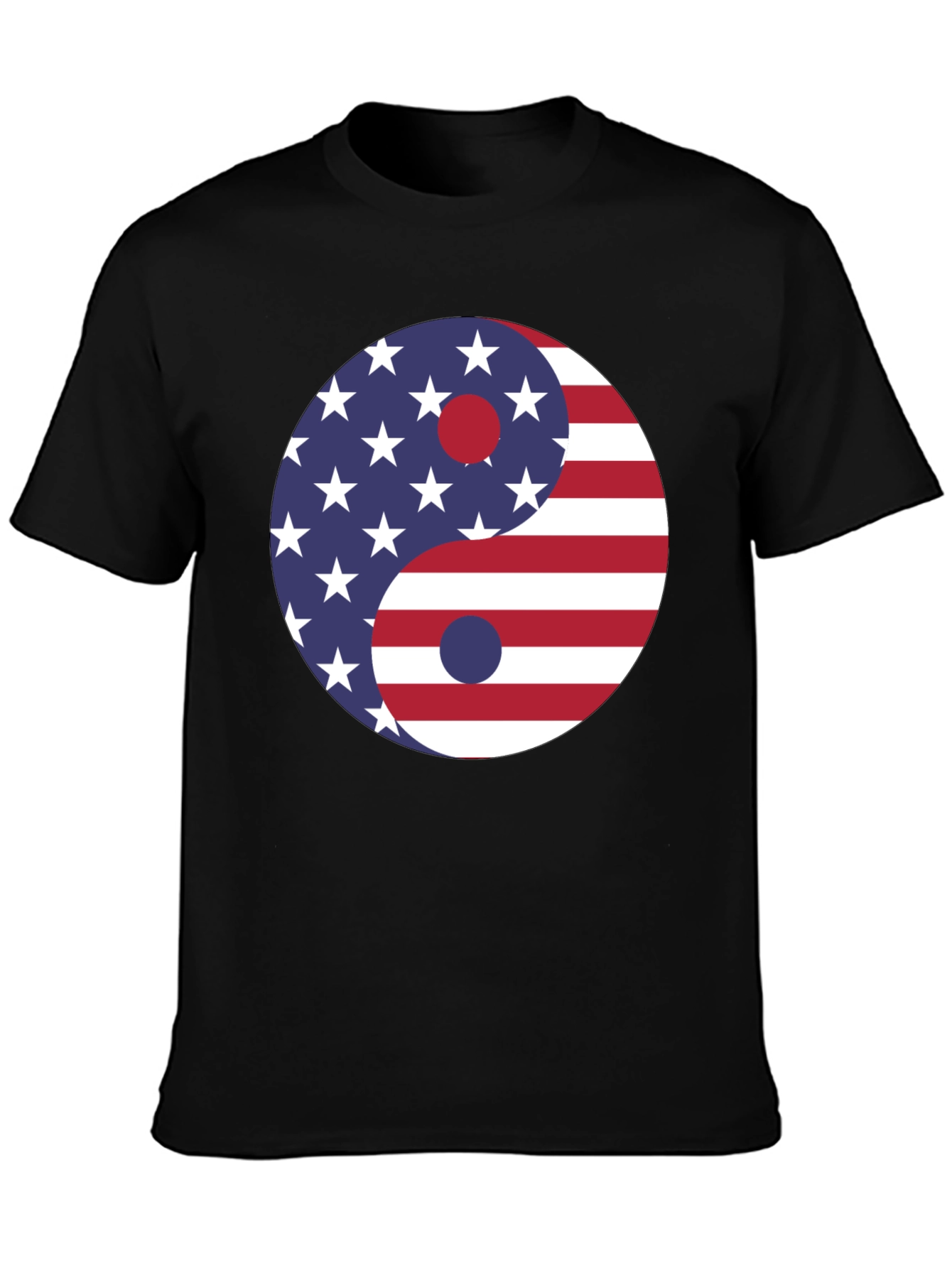 Yin Yang USA Flag Graphic Tee - Patriotic T-Shirt