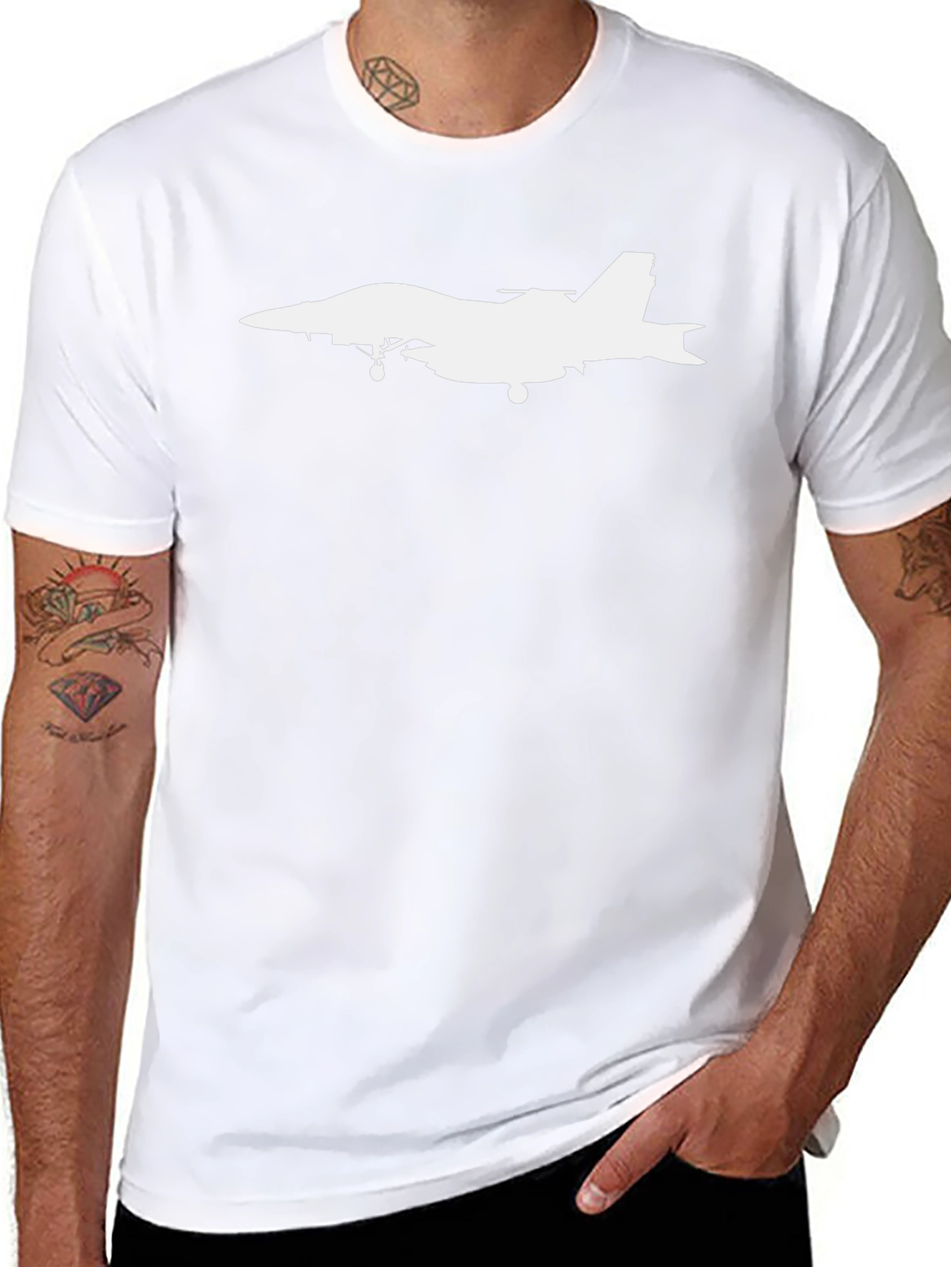 Jet Plane Graphic T-Shirt - Black