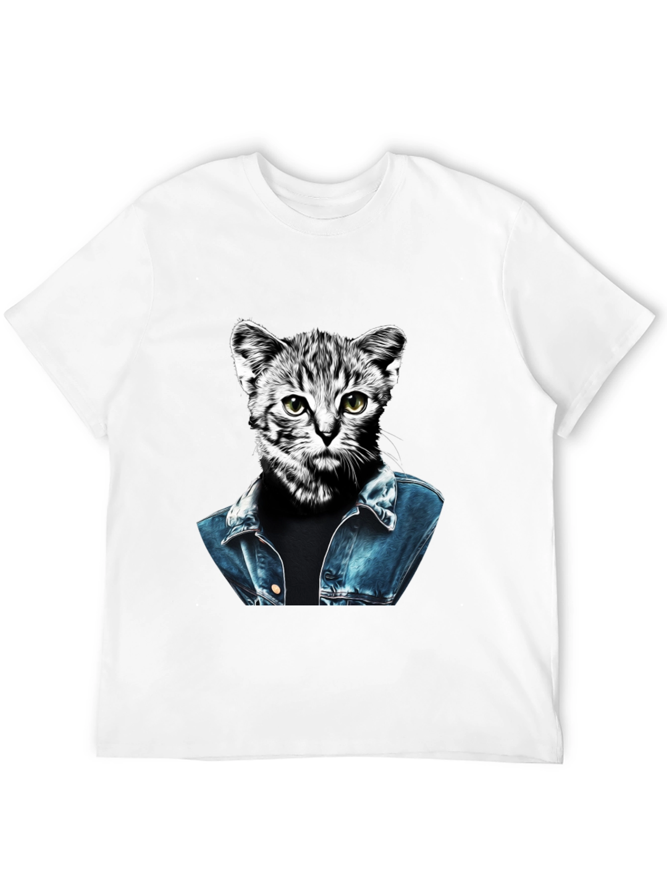 Cool Cat Denim Jacket T-Shirt
