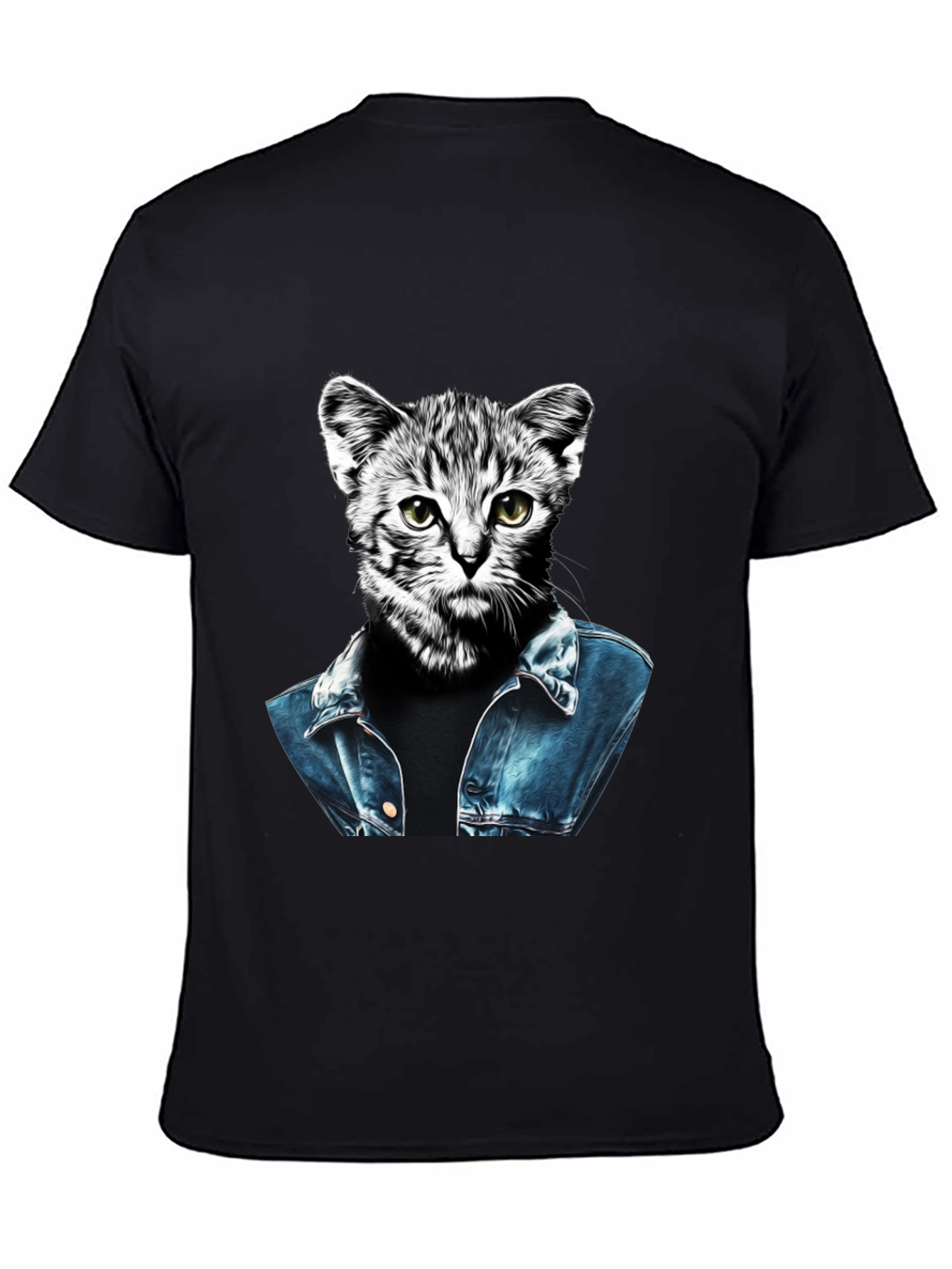 Cool Cat Denim Jacket T-Shirt