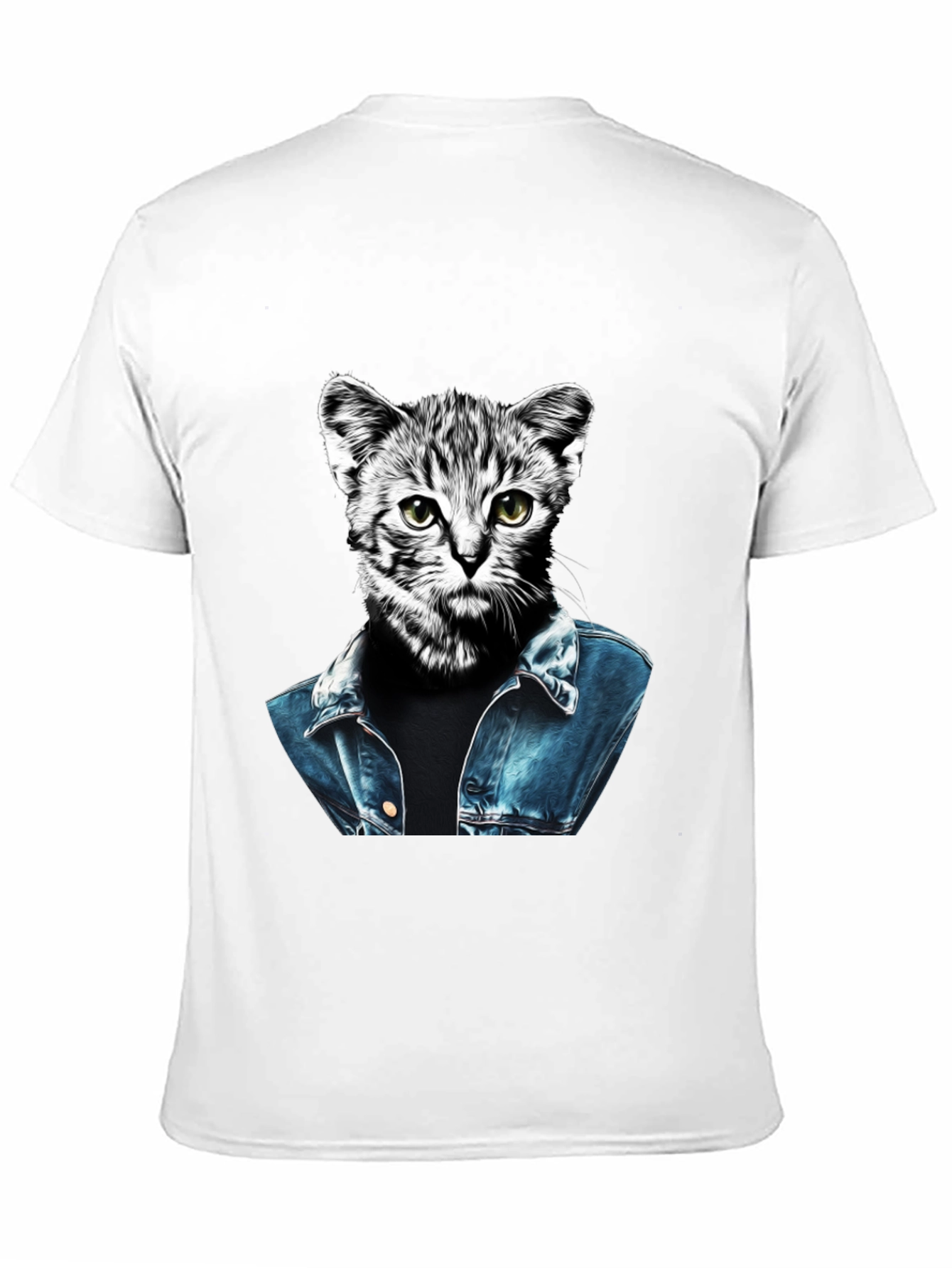 Cool Cat Denim Jacket T-Shirt
