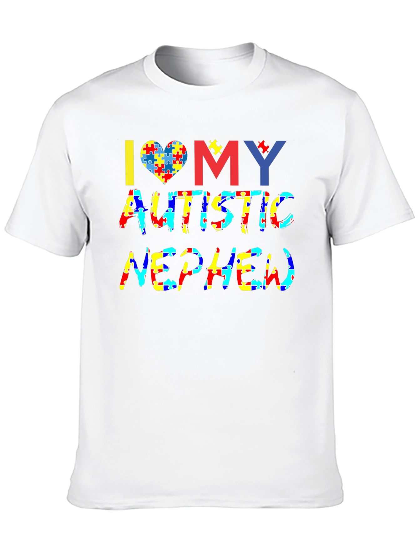Autism Awareness I Love My Autistic Nephew T-Shirt