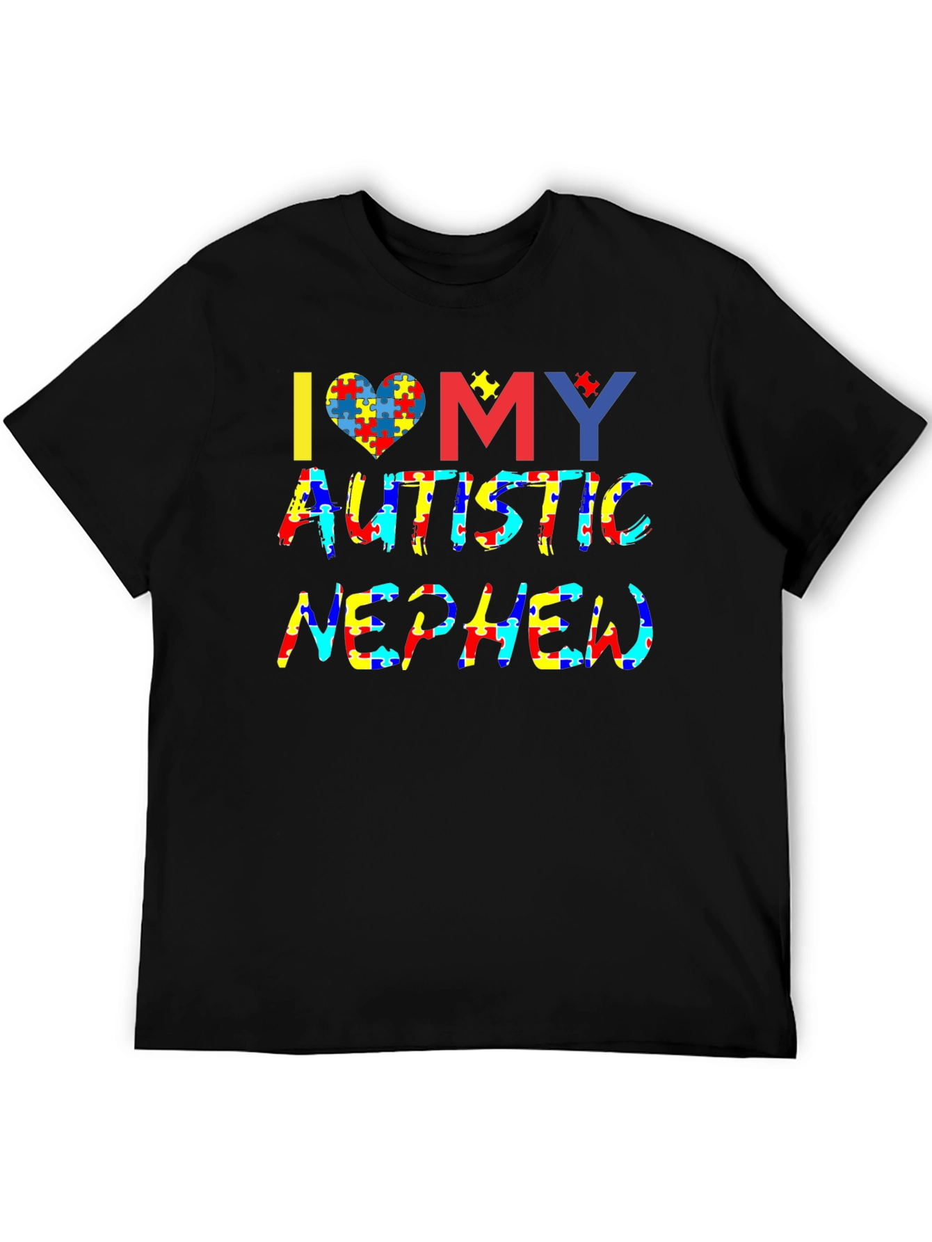 Autism Awareness I Love My Autistic Nephew T-Shirt