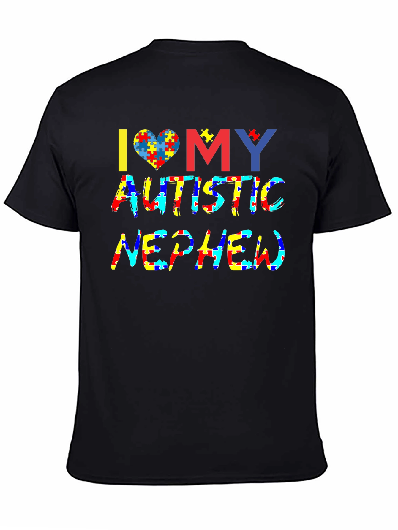 Autism Awareness I Love My Autistic Nephew T-Shirt