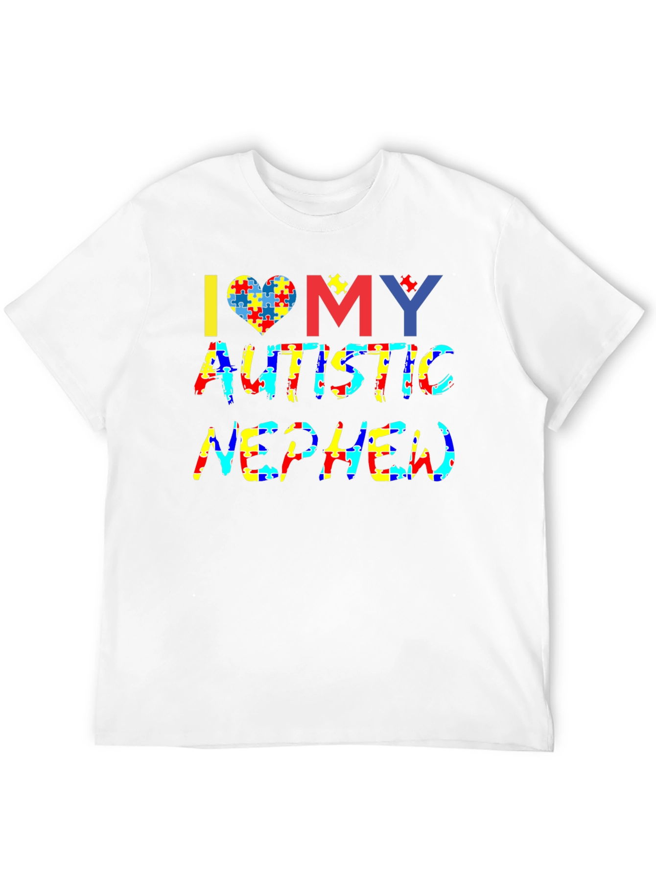 Autism Awareness I Love My Autistic Nephew T-Shirt