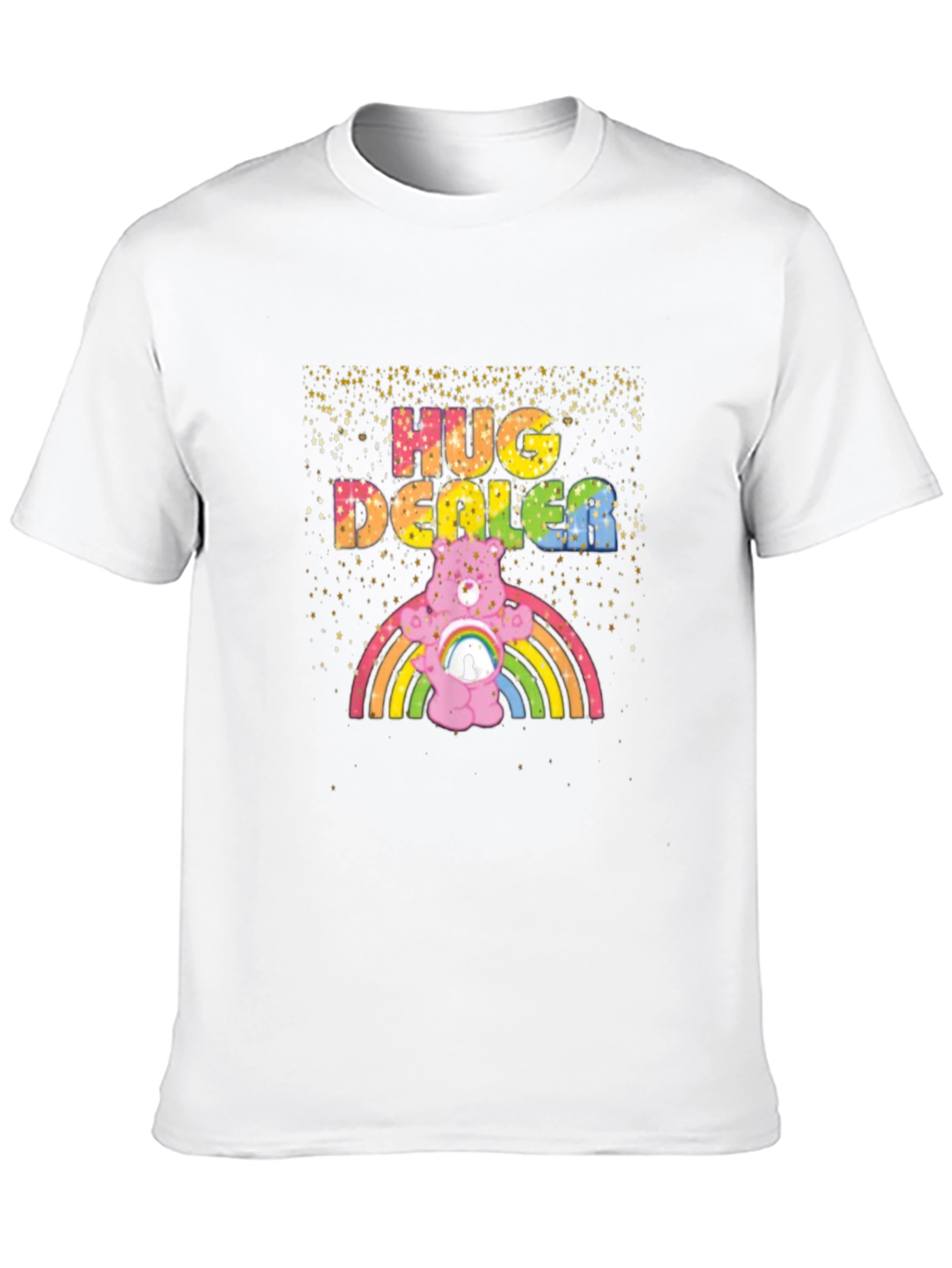Hug Dealer Graphic Tee - Black Crew Neck T-Shirt