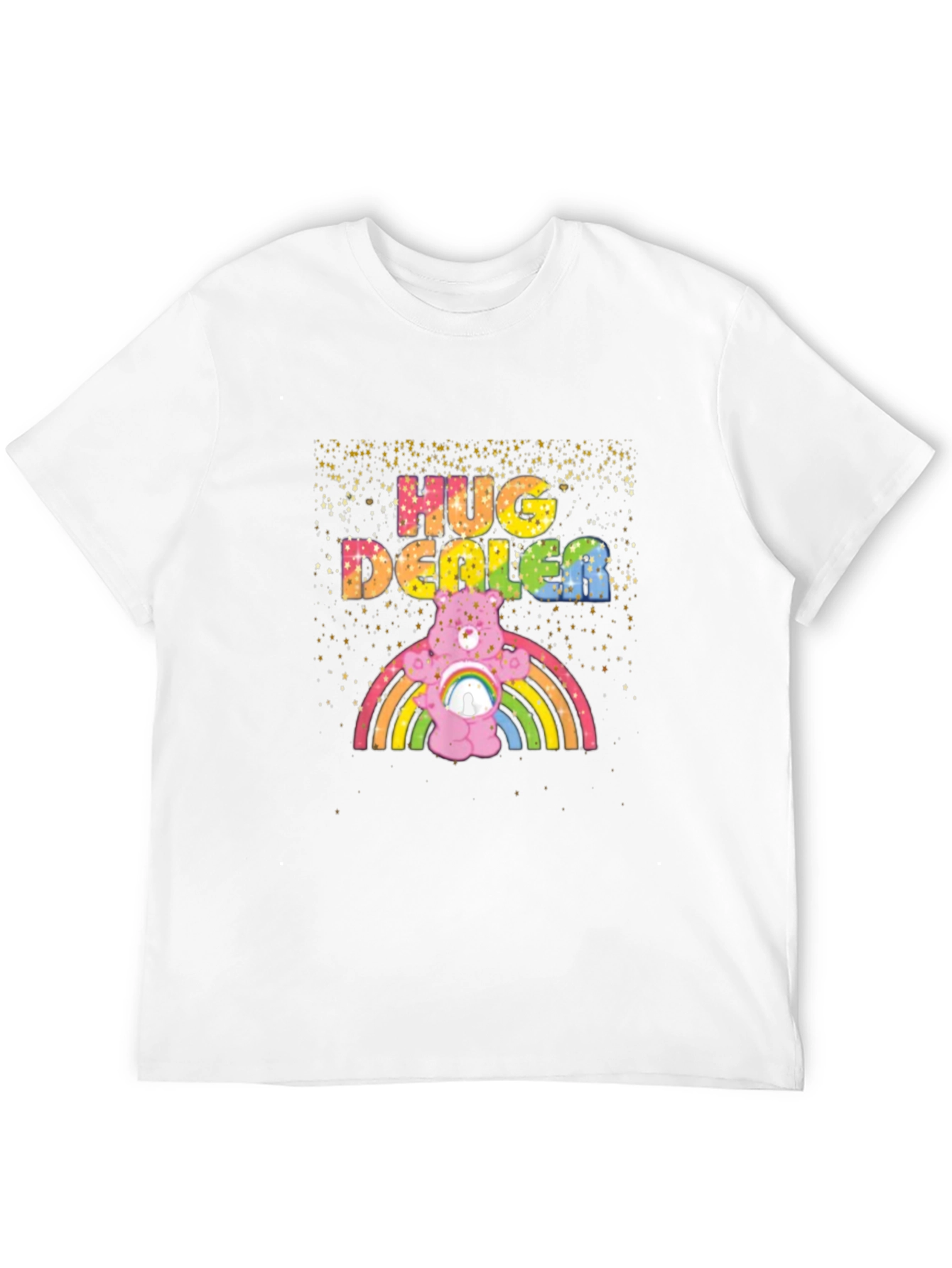 Hug Dealer Graphic Tee - Black Crew Neck T-Shirt