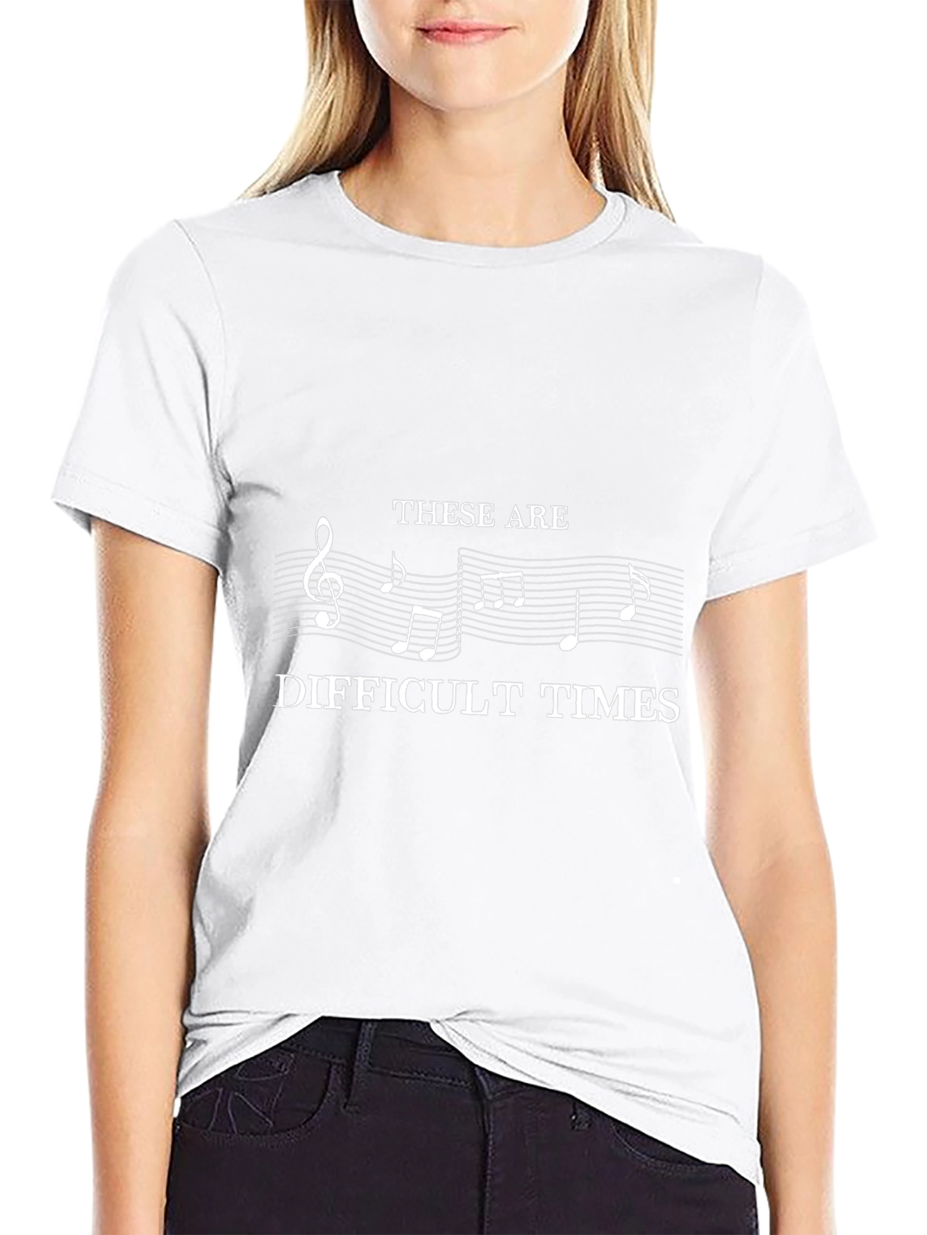 Musically Difficult Times T-Shirt - Black Cotton Tee