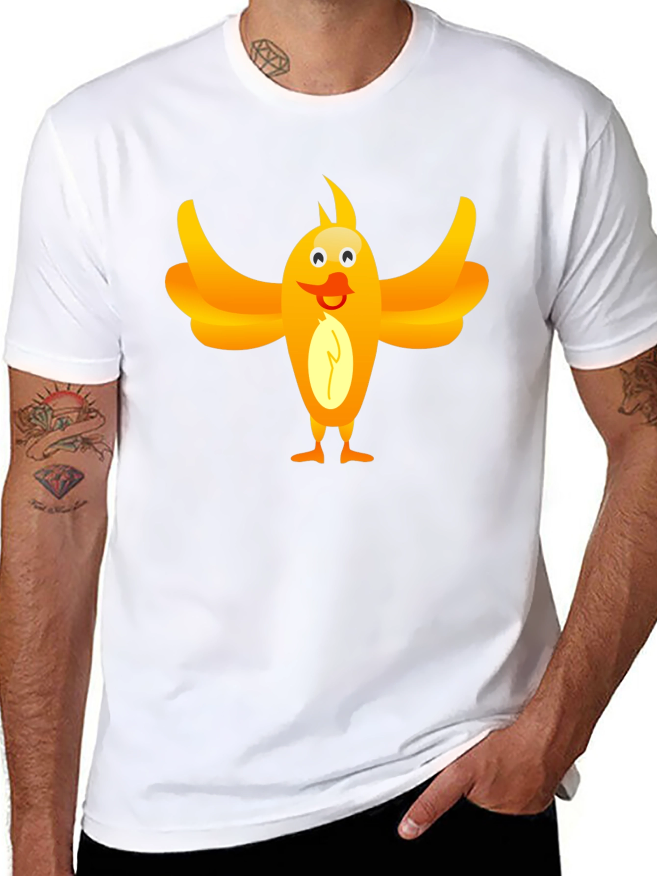 Funny Bird Graphic Tee - Unisex Black T-Shirt