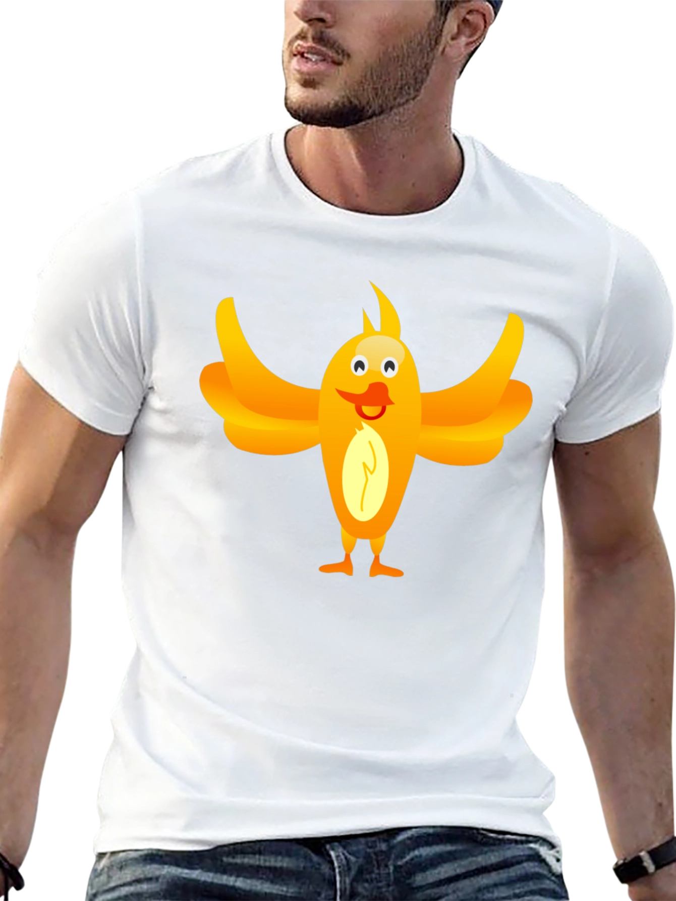 Funny Bird Graphic Tee - Unisex Black T-Shirt