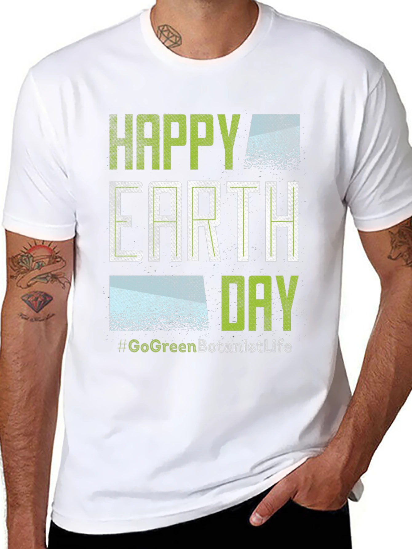 Happy Earth Day T-Shirt - Go Green Botanist Life