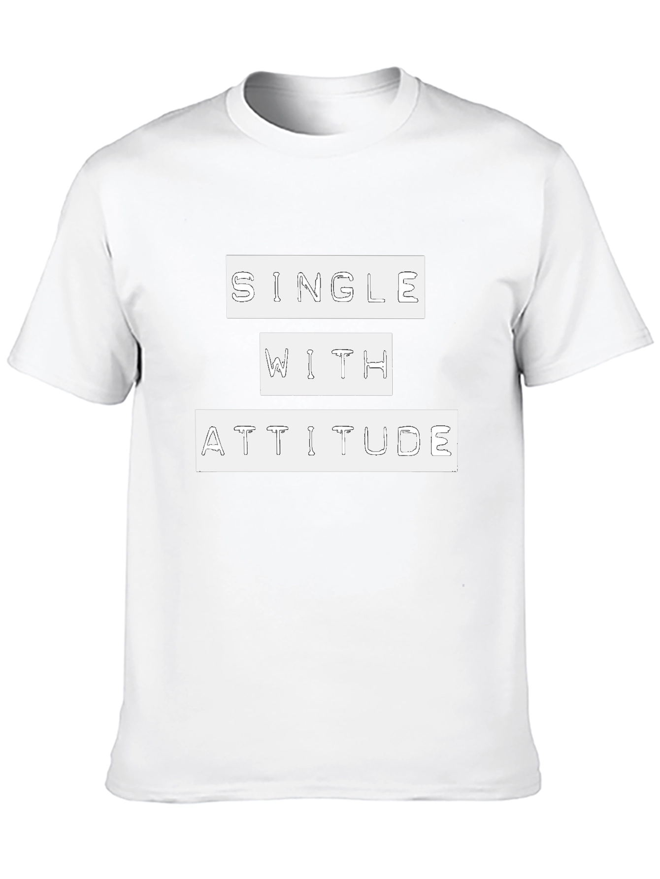 Single With Attitude Graphic Tee - Black Cotton