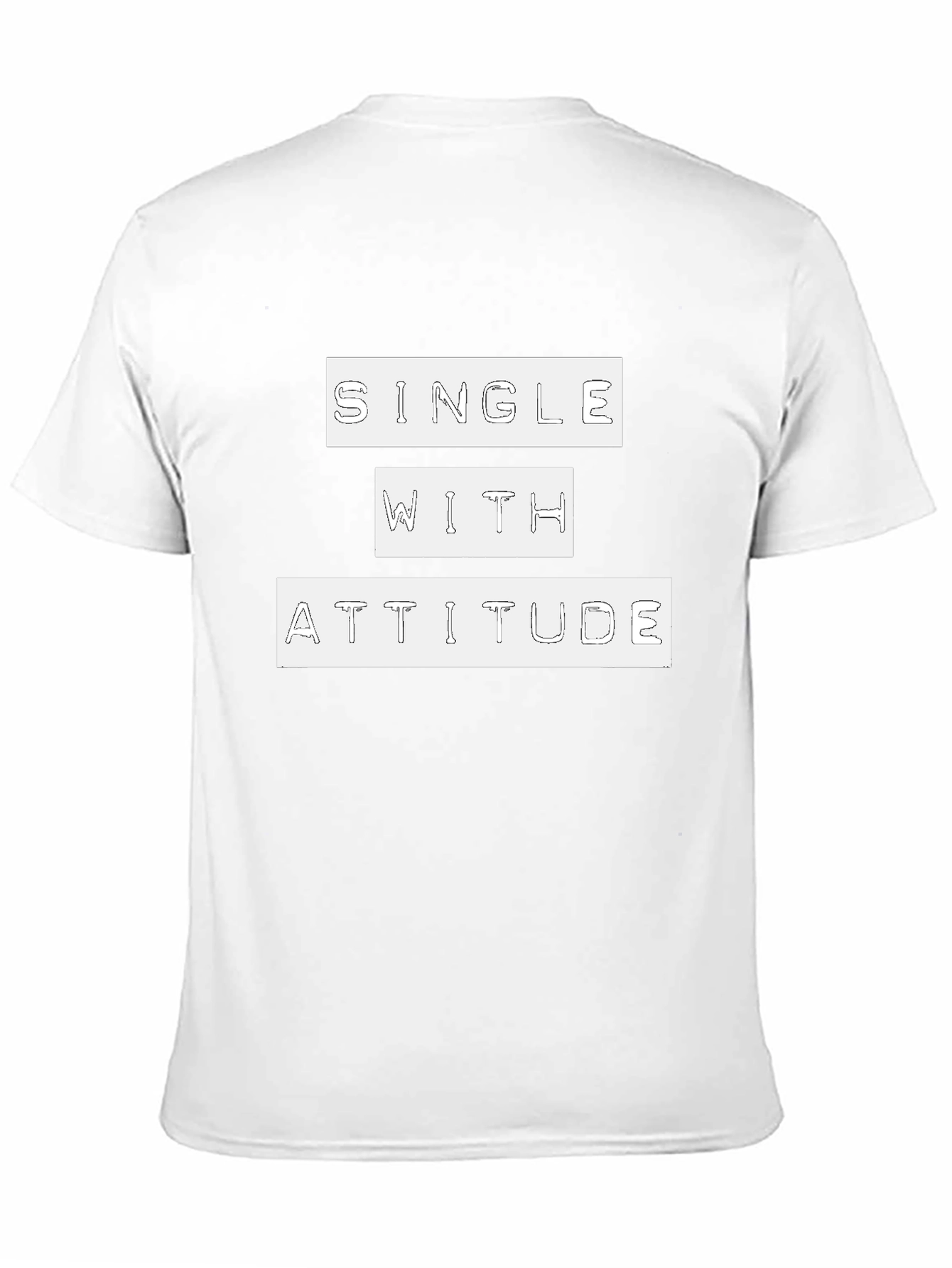 Single With Attitude Graphic Tee - Black Cotton