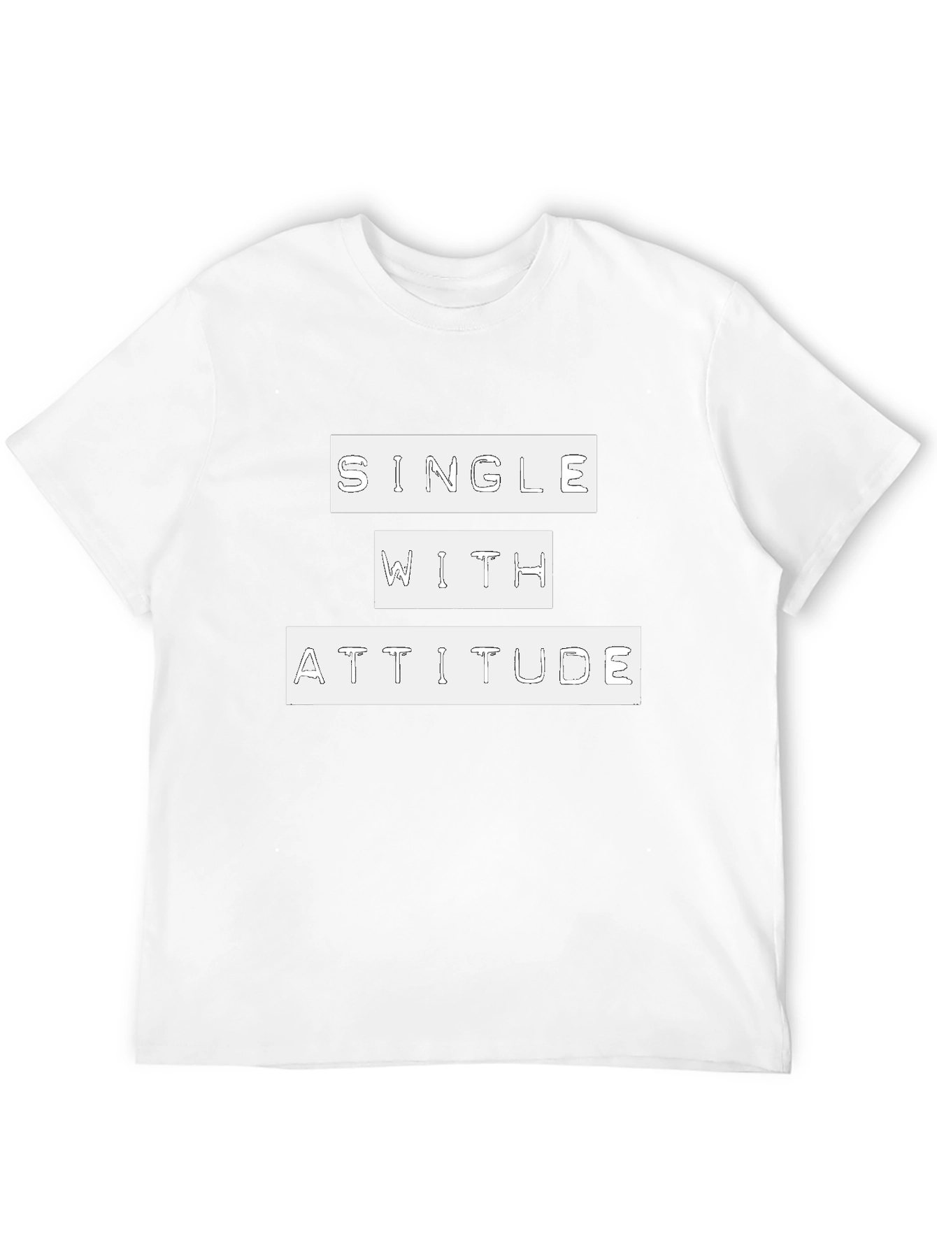 Single With Attitude Graphic Tee - Black Cotton