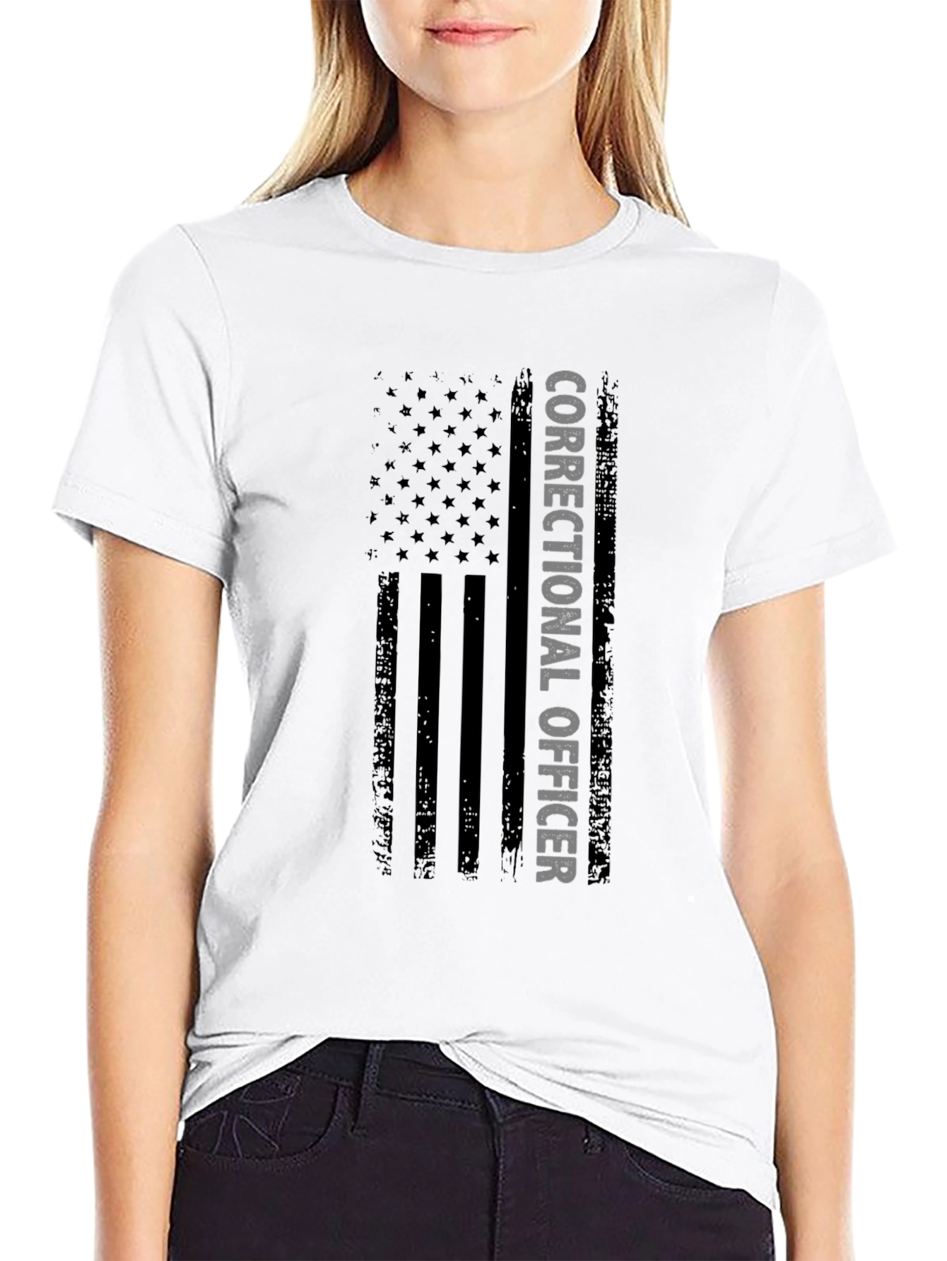 Correctional Officer Flag Graphic Tee