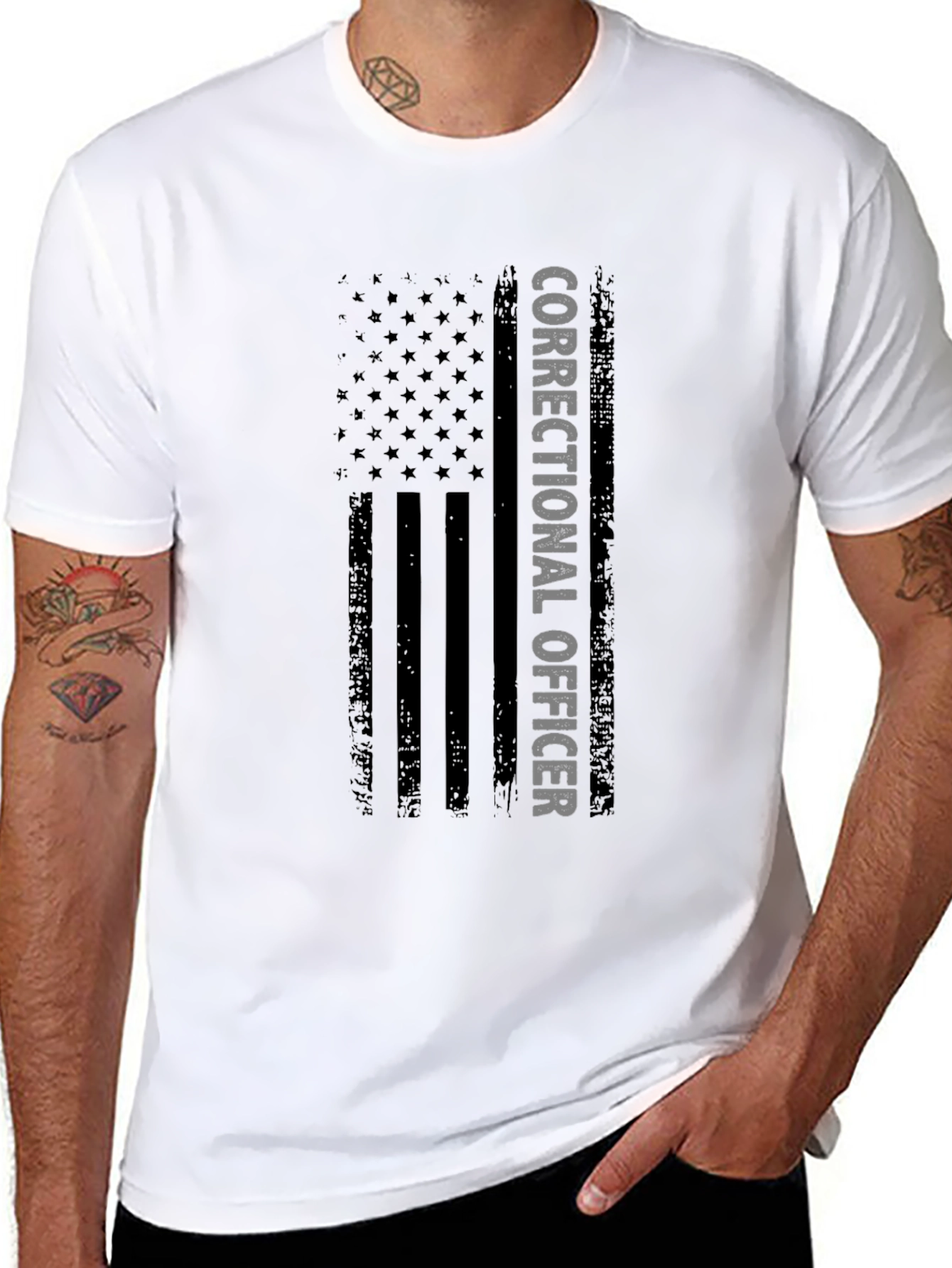 Correctional Officer Flag Graphic Tee