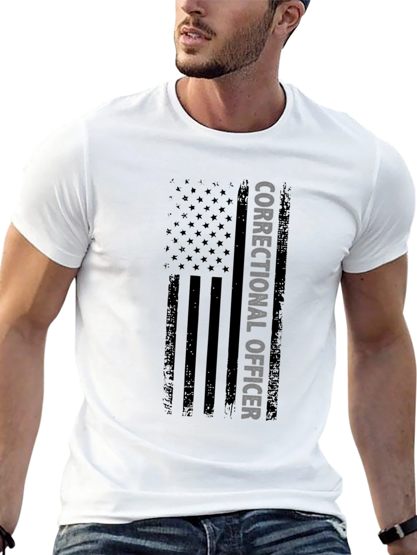 Correctional Officer Flag Graphic Tee