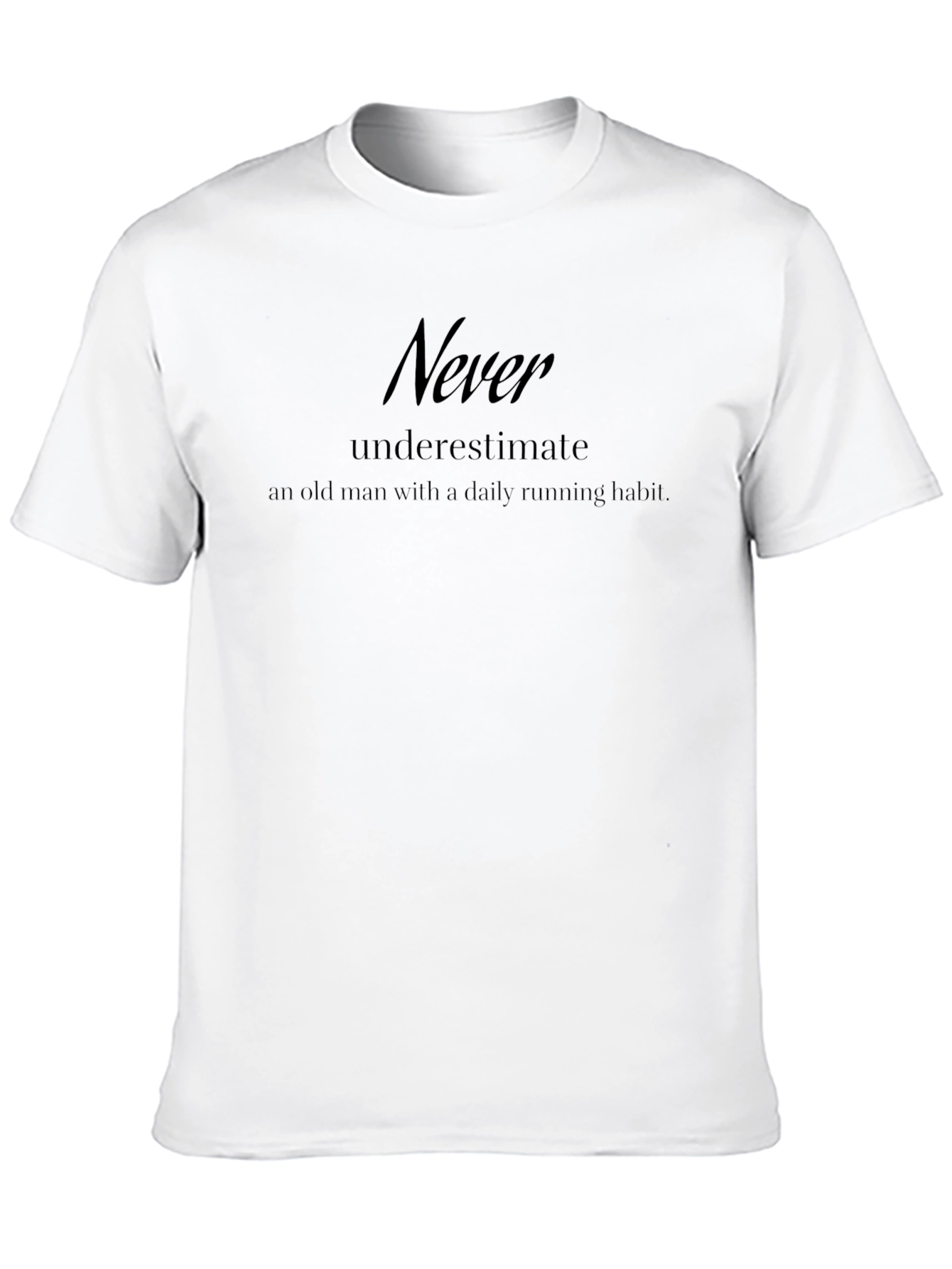 Never Underestimate Old Man Running T-Shirt