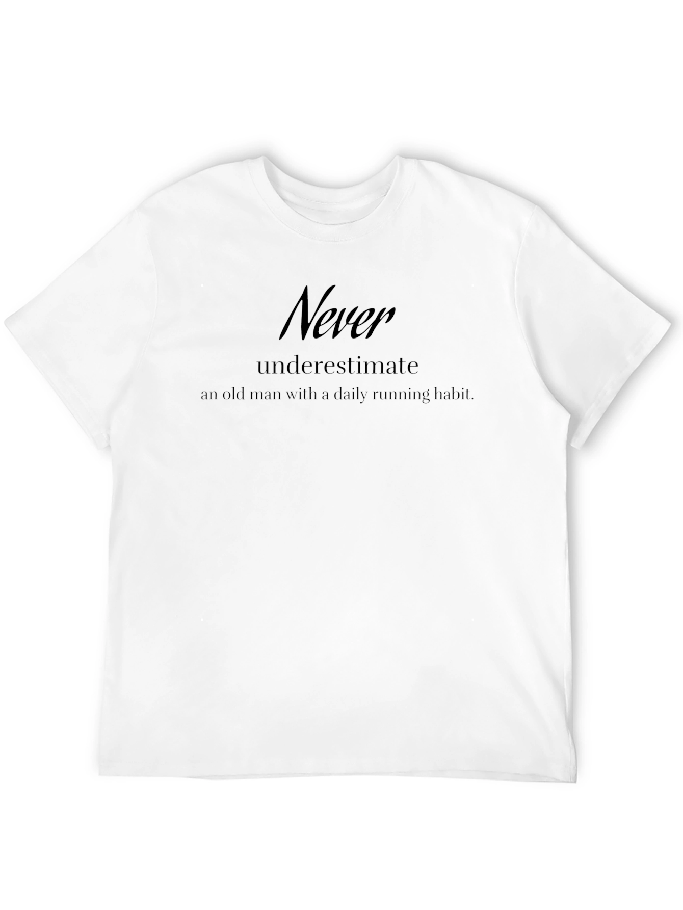 Never Underestimate Old Man Running T-Shirt