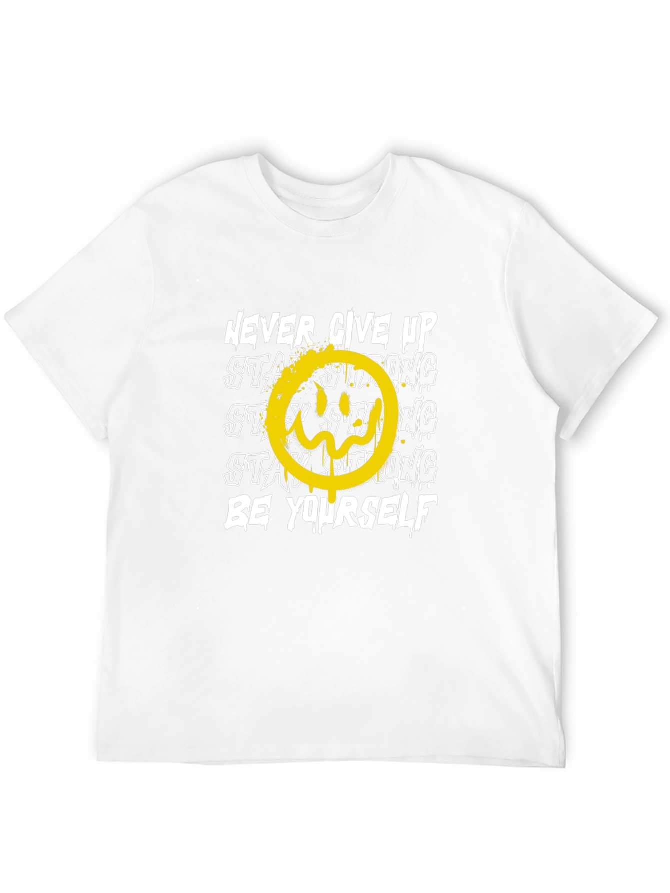 Motivational Graphic Tee - Never Give Up Stay Strong!