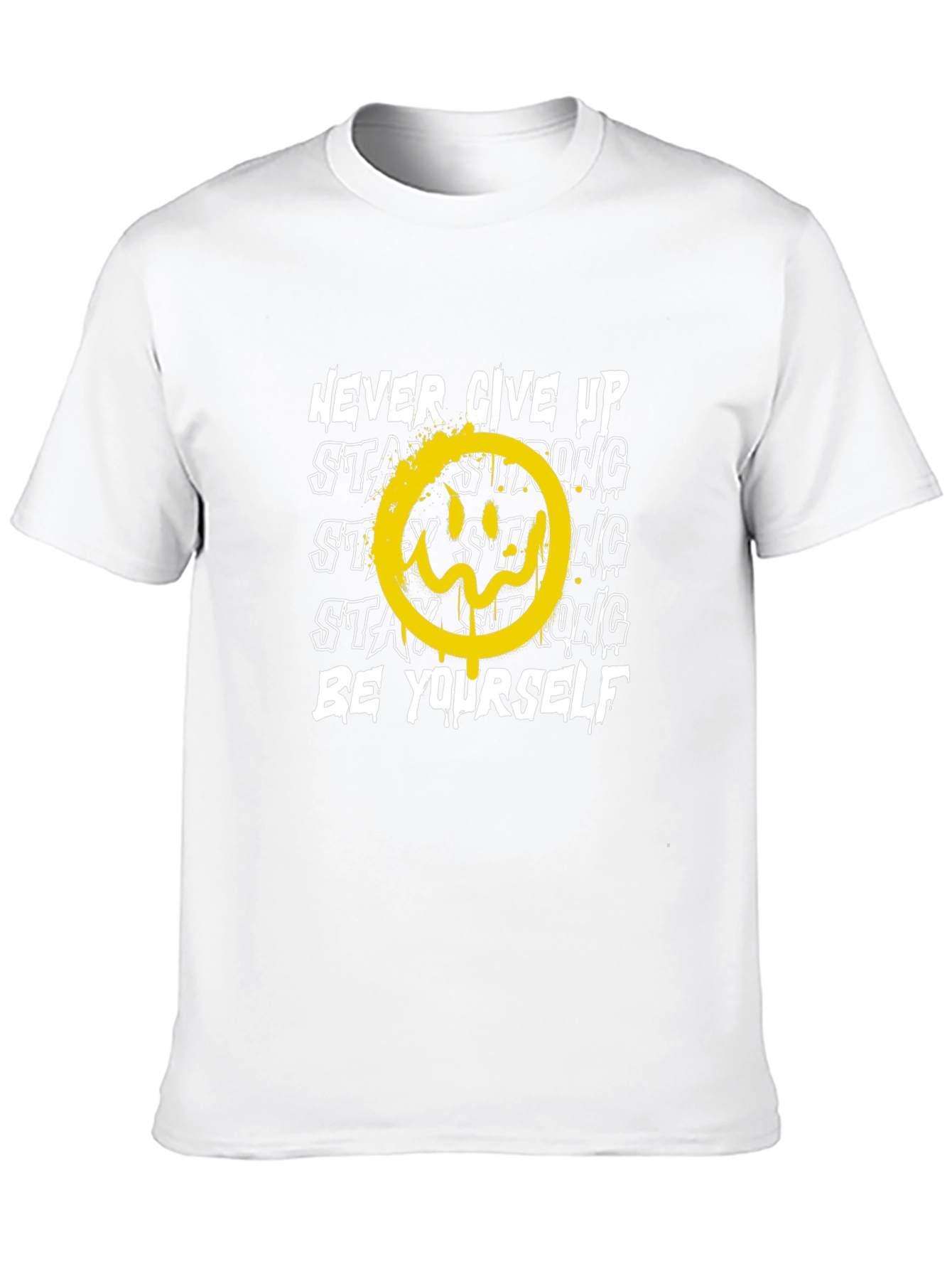 Motivational Graphic Tee - Never Give Up Stay Strong!