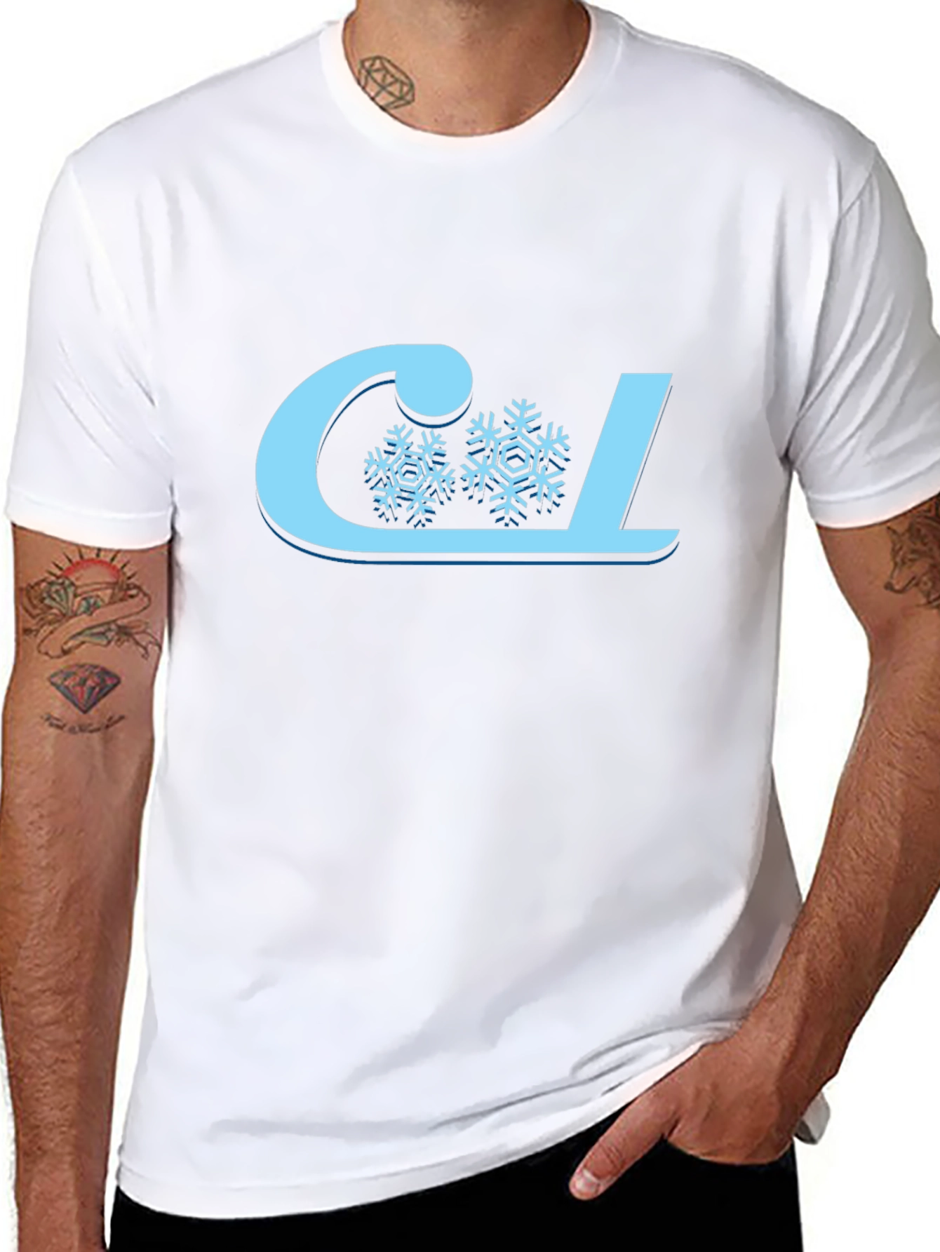 Cool Winter T-Shirt - Snowflake Design