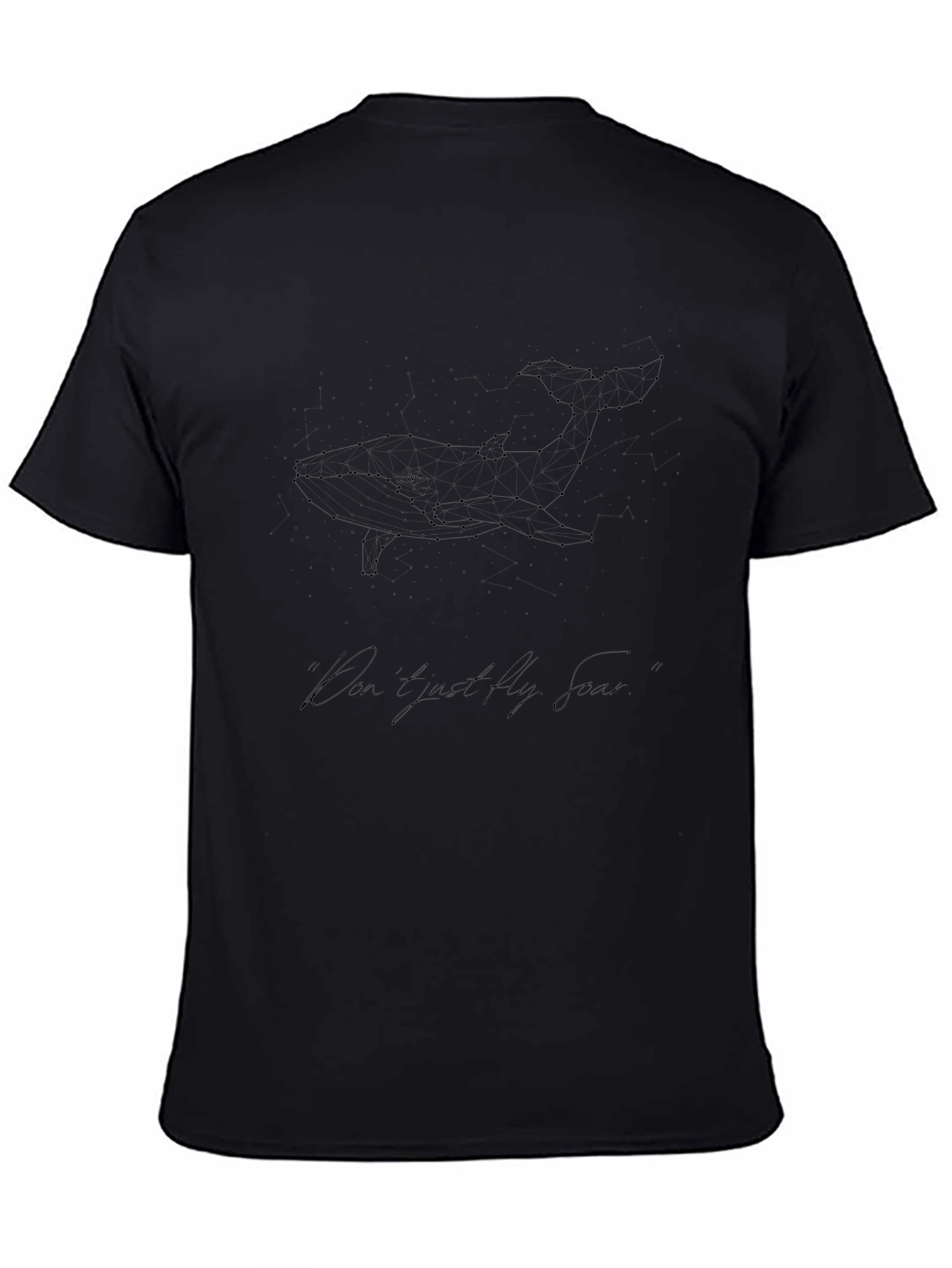 Constellation Whale Graphic Tee - Black