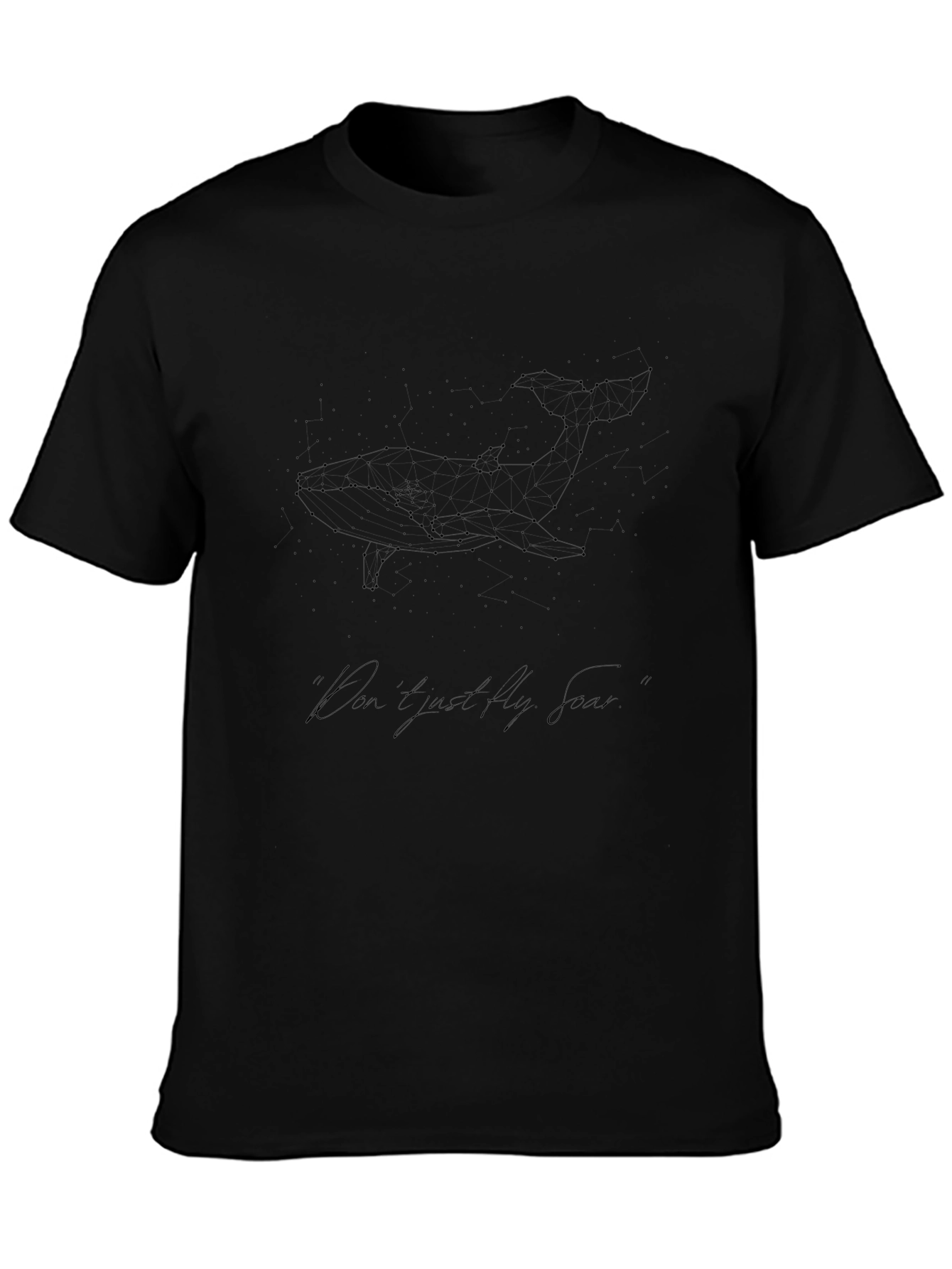 Constellation Whale Graphic Tee - Black