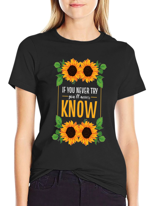 Sunflower Graphic T-Shirt - Never Know
