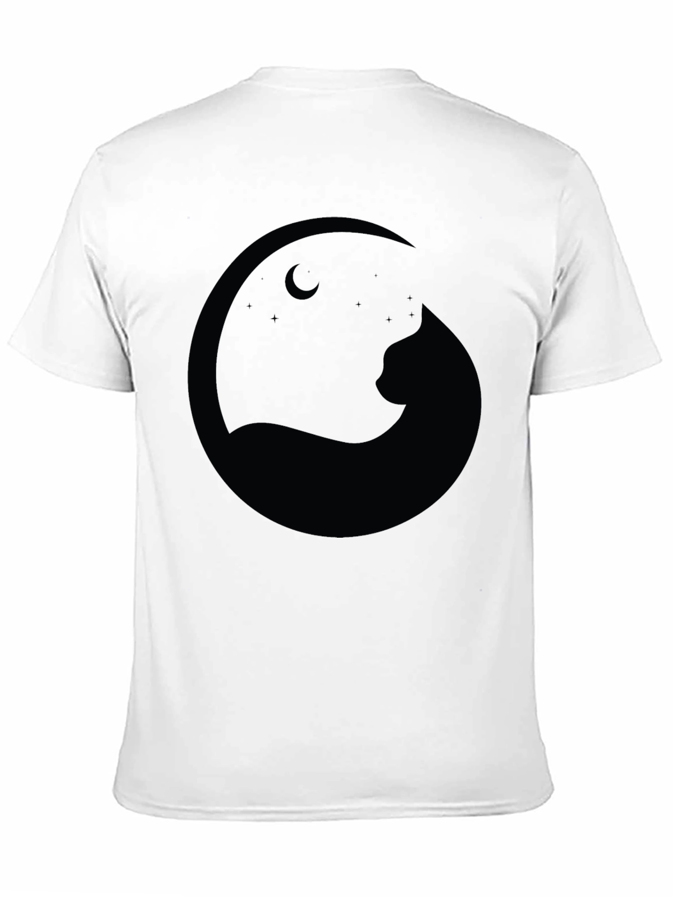 Black Cat Moon Silhouette T-Shirt