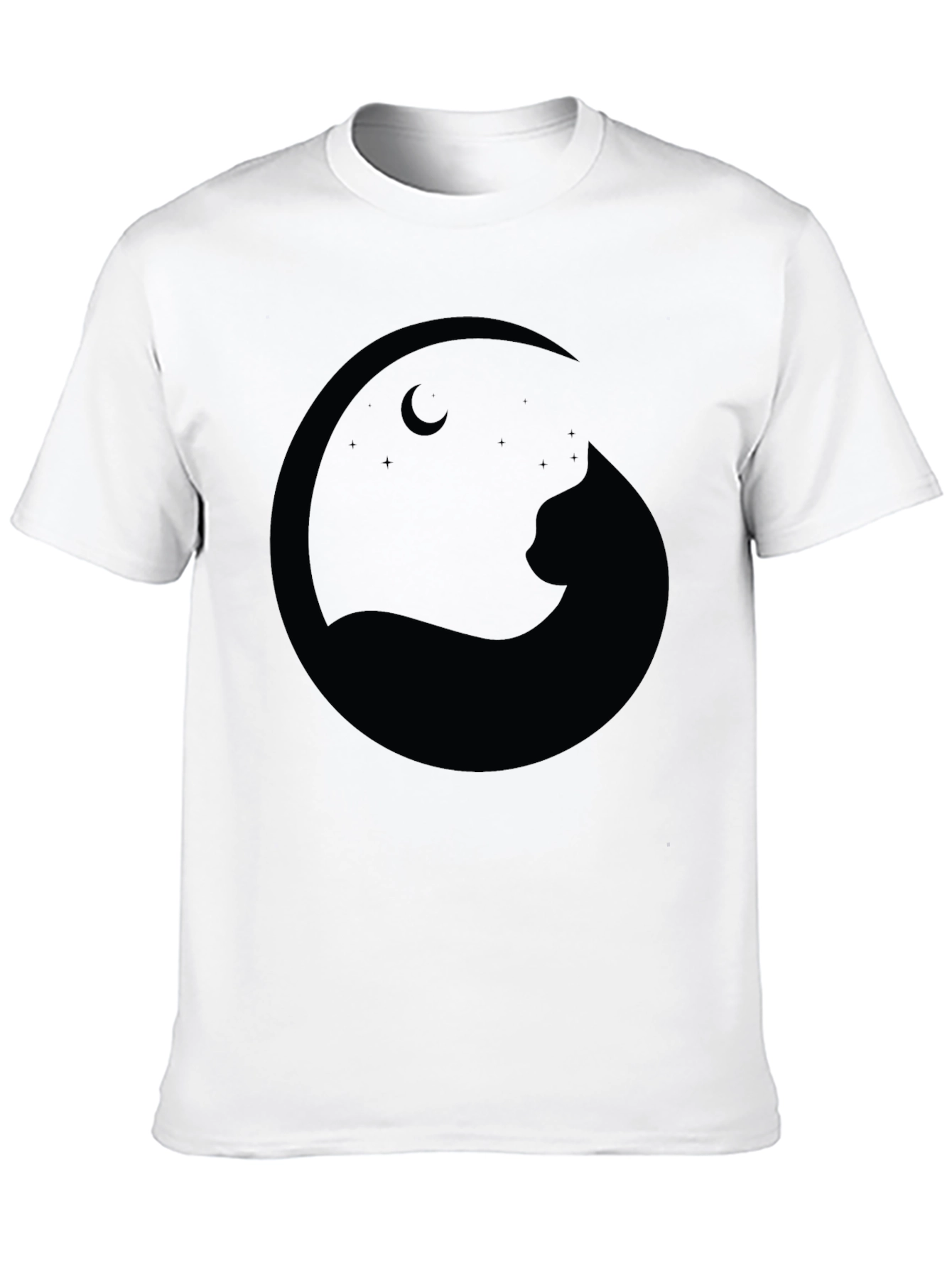 Black Cat Moon Silhouette T-Shirt