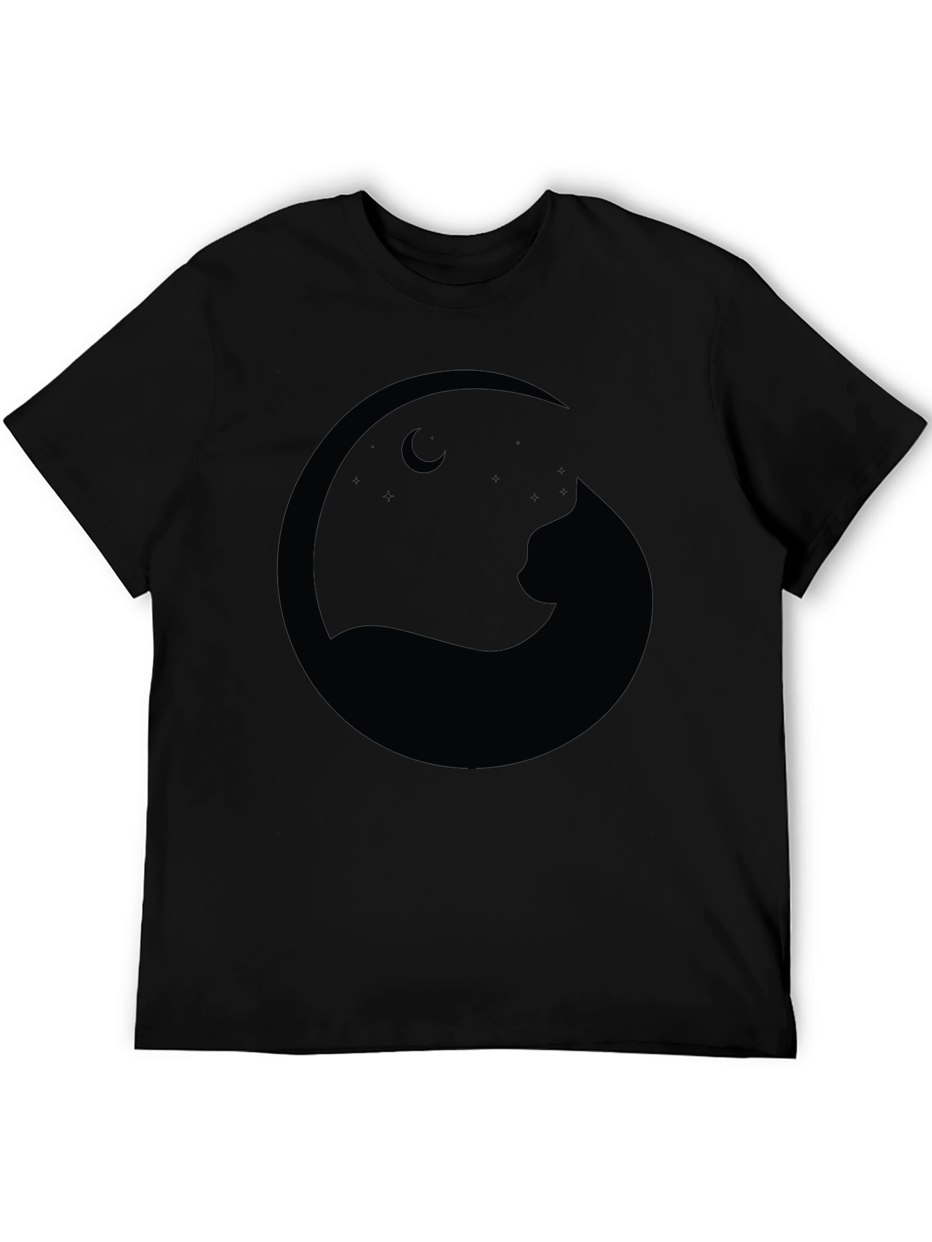Black Cat Moon Silhouette T-Shirt