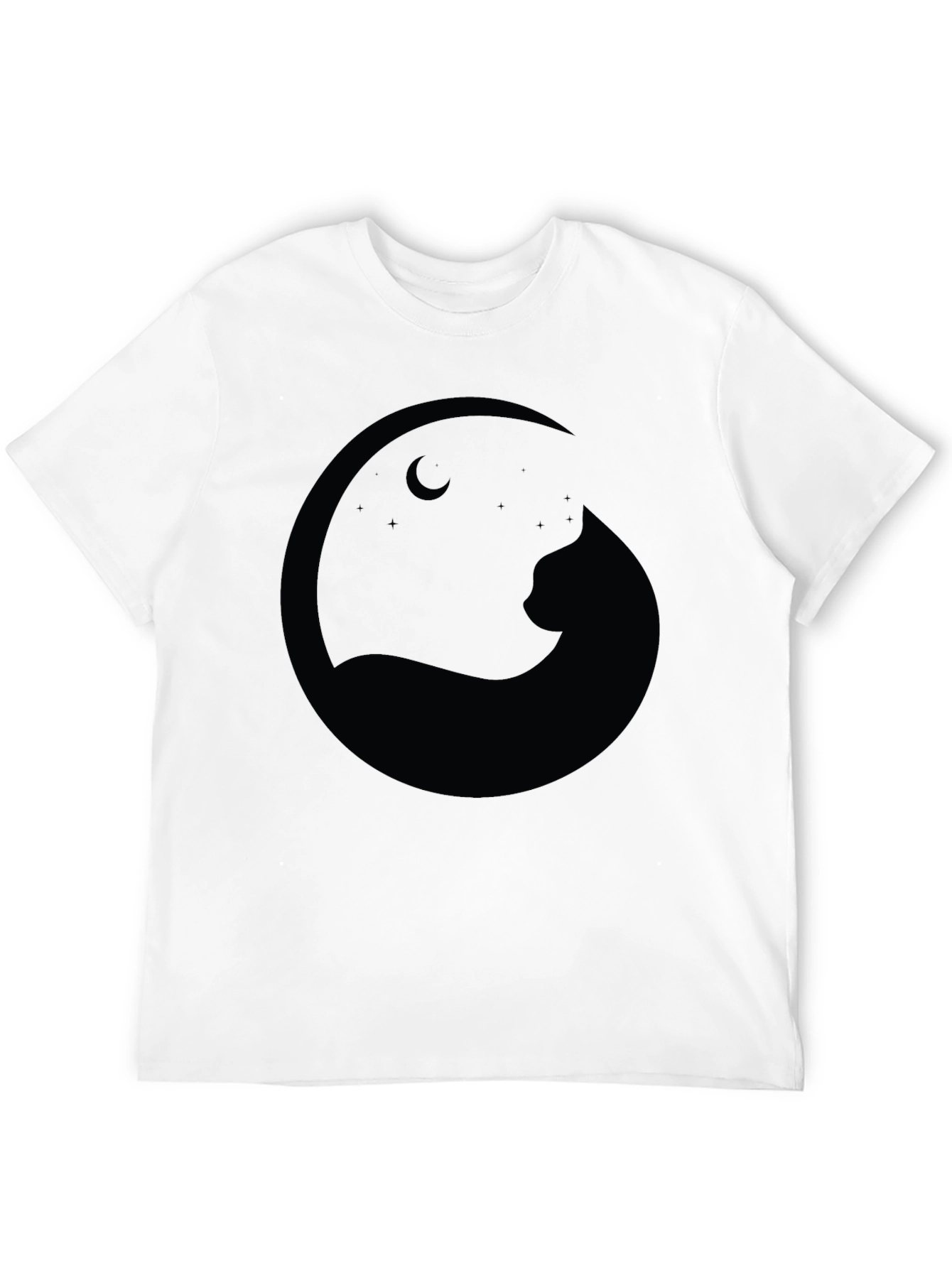 Black Cat Moon Silhouette T-Shirt