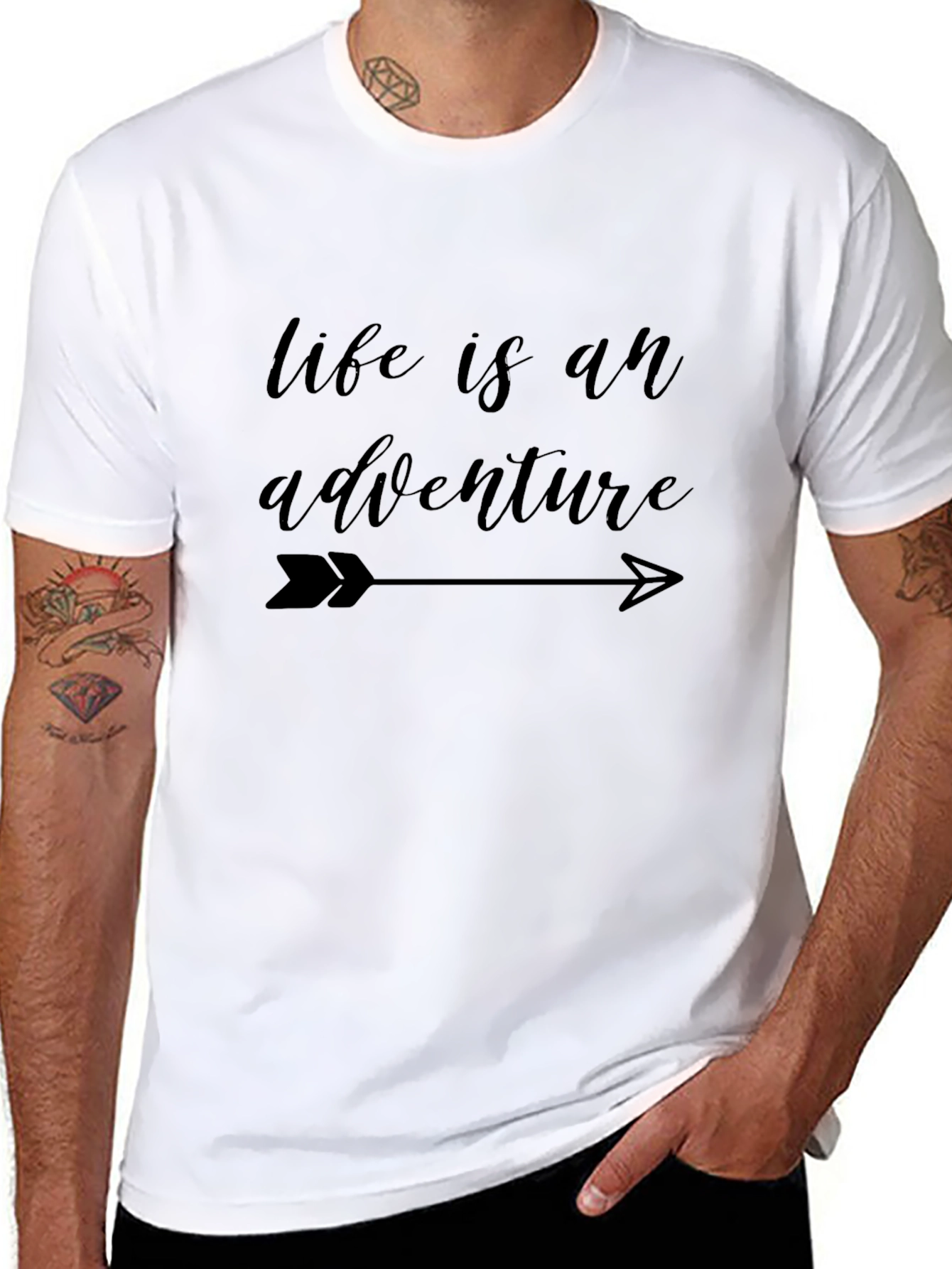 Life is an Adventure Black Graphic Tee