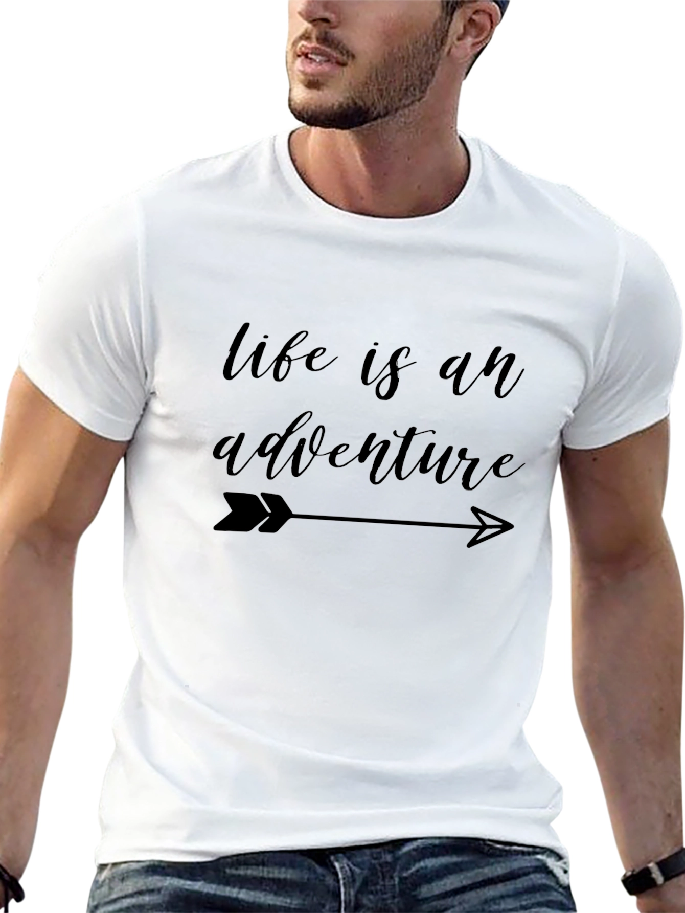 Life is an Adventure Black Graphic Tee