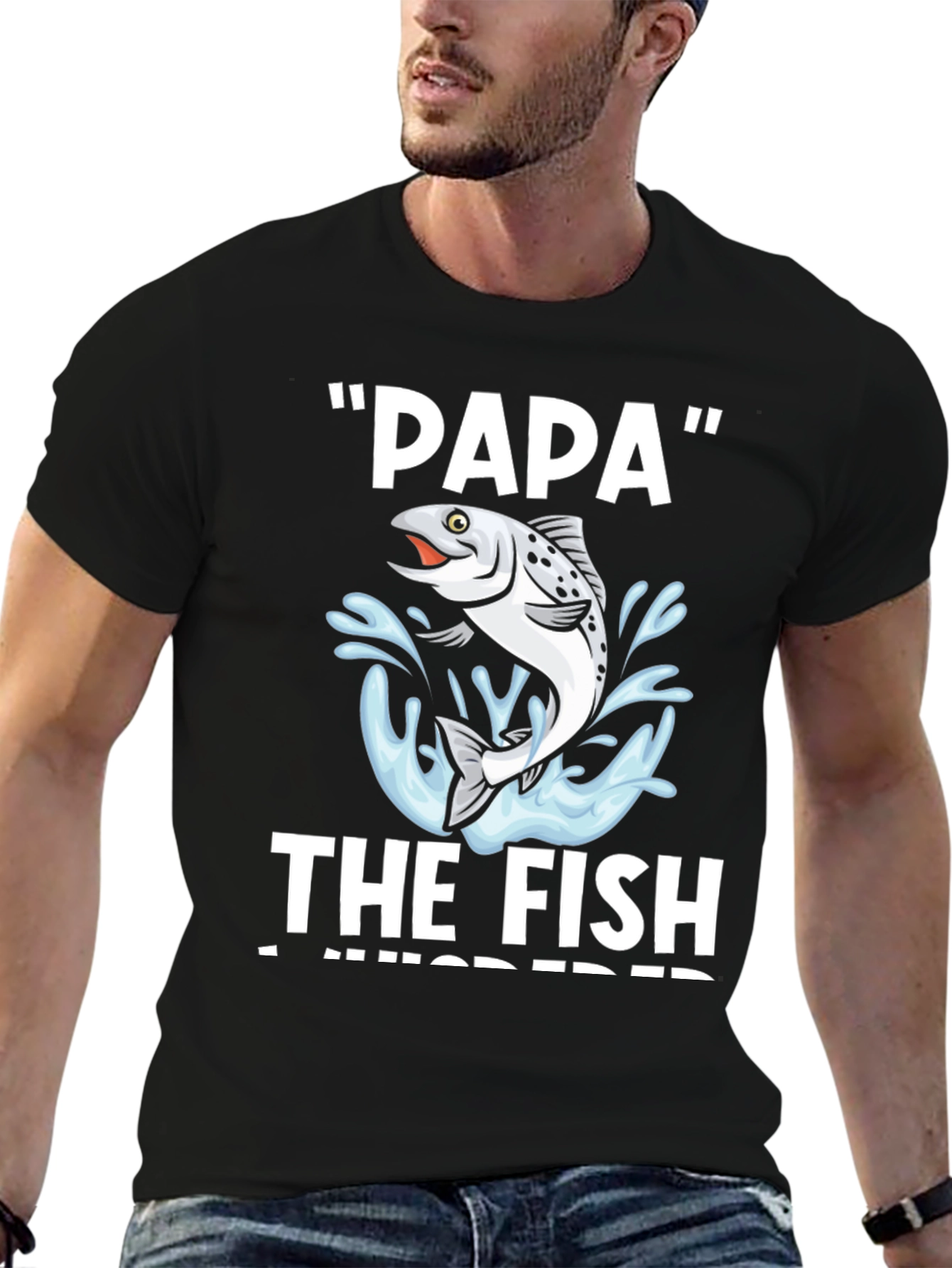 Papa the Fish T-Shirt - Fishing Dad Tee