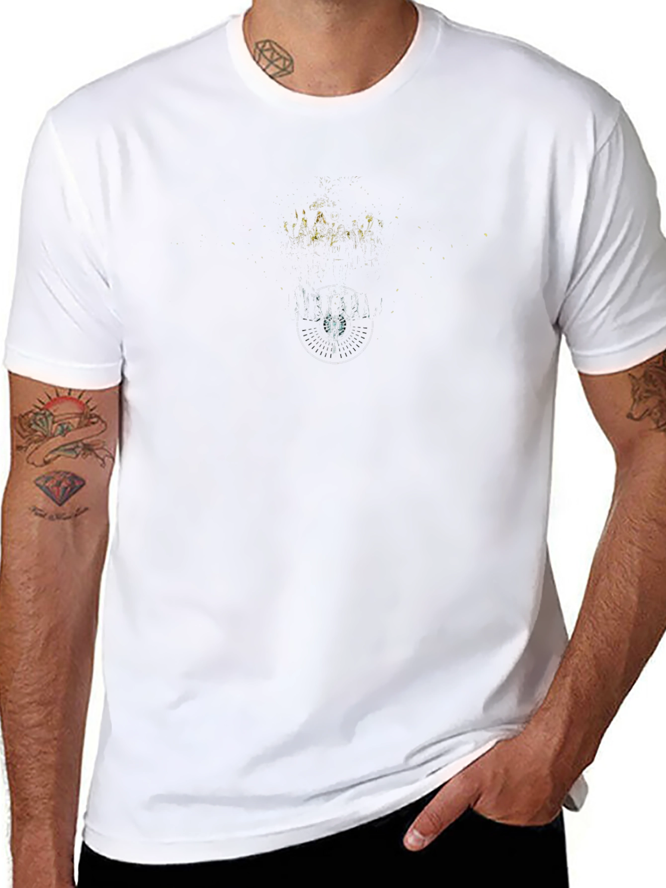 Abstract Graphic Black T-Shirt