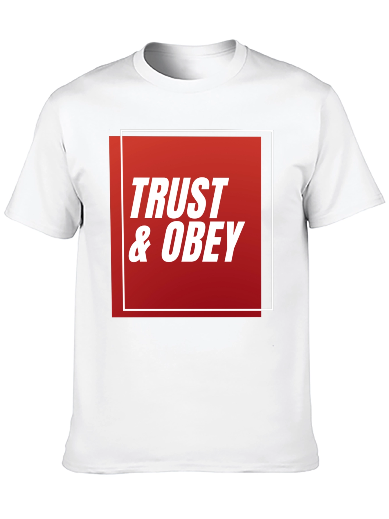 Trust & Obey Graphic Tee - Black Cotton T-Shirt