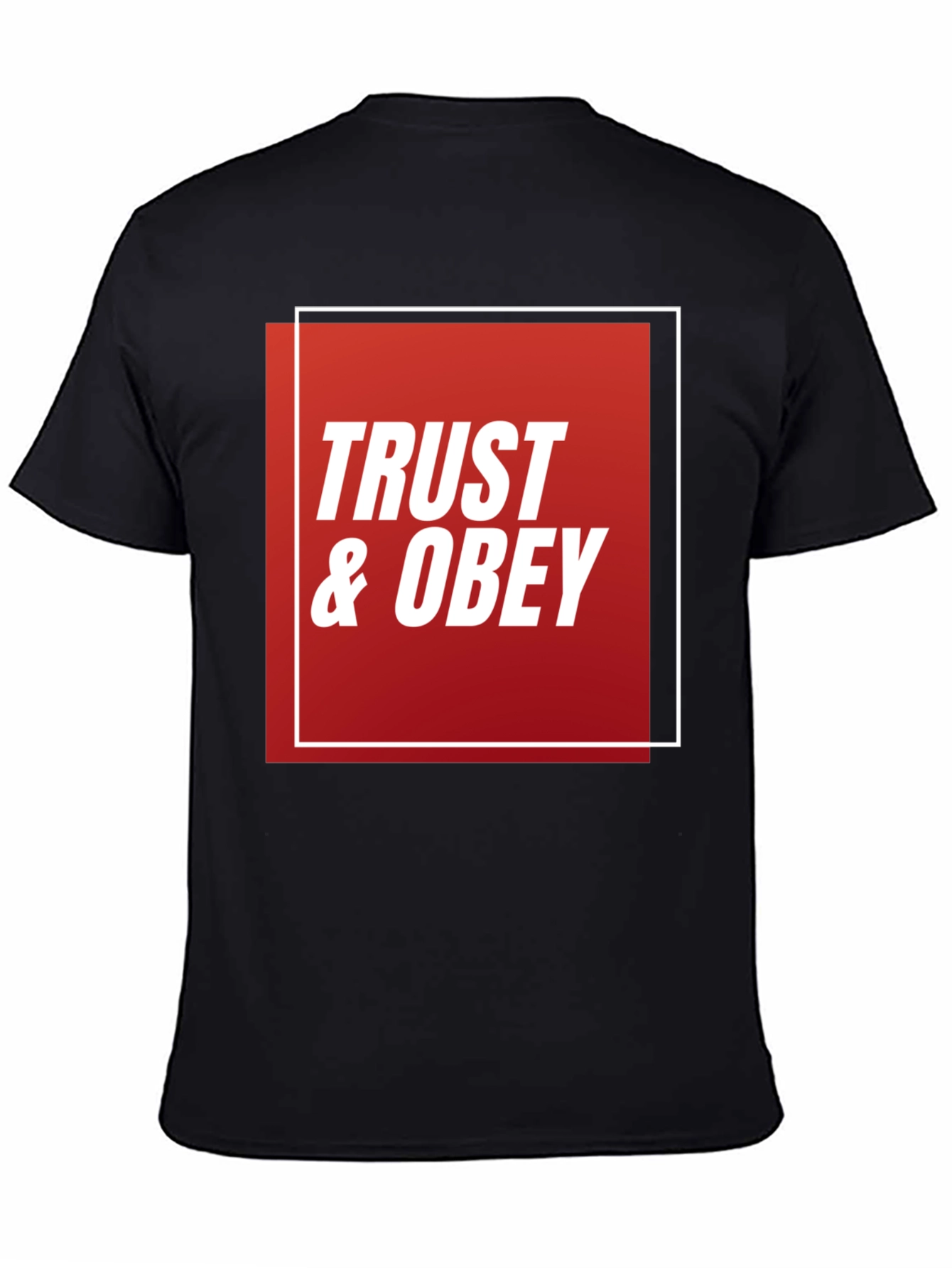 Trust & Obey Graphic Tee - Black Cotton T-Shirt
