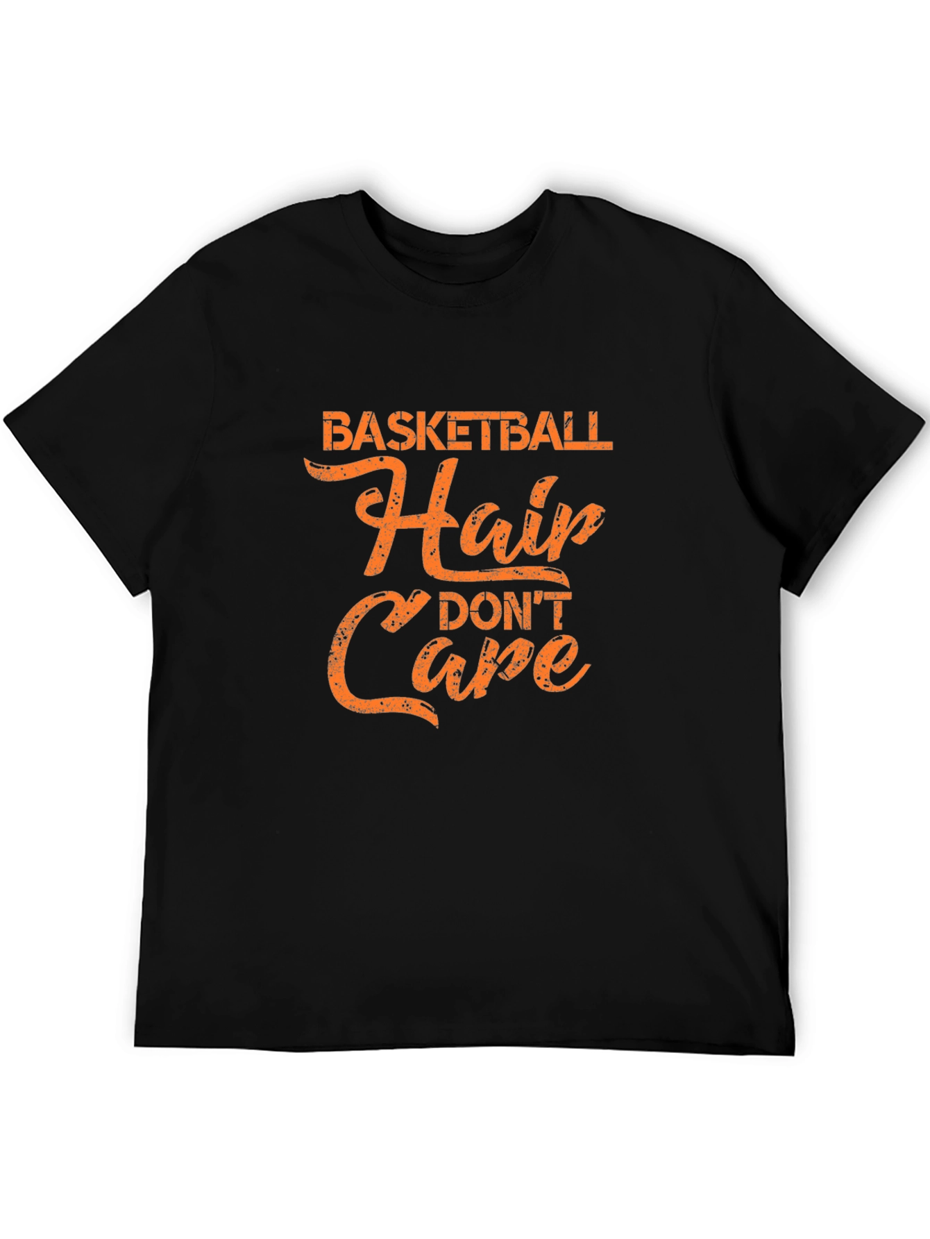 Basketball Hair Dont Care Black Tee