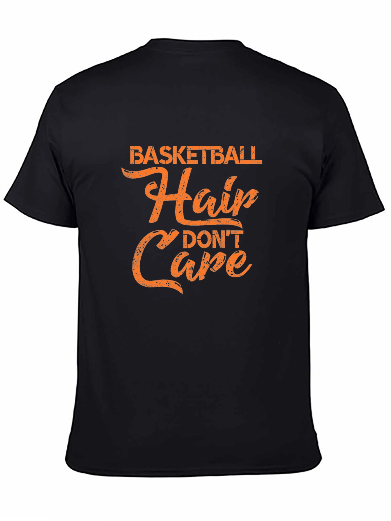 Basketball Hair Dont Care Black Tee