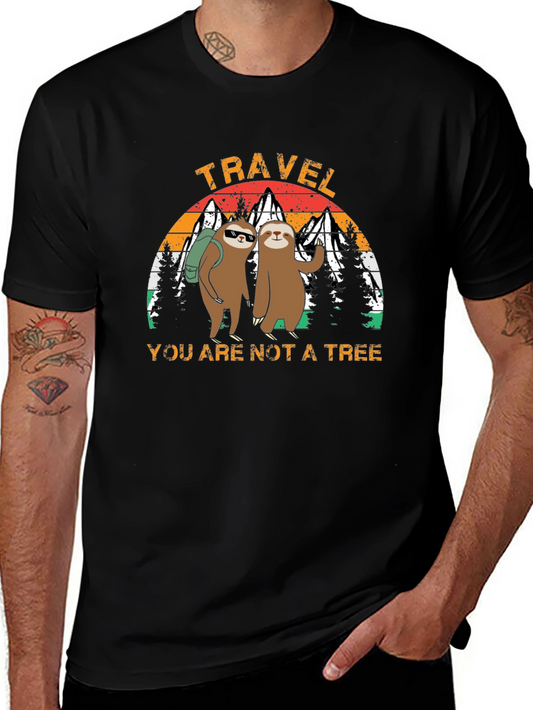 Travel Sloth Graphic Tee - You Are Not A Tree T-Shirt