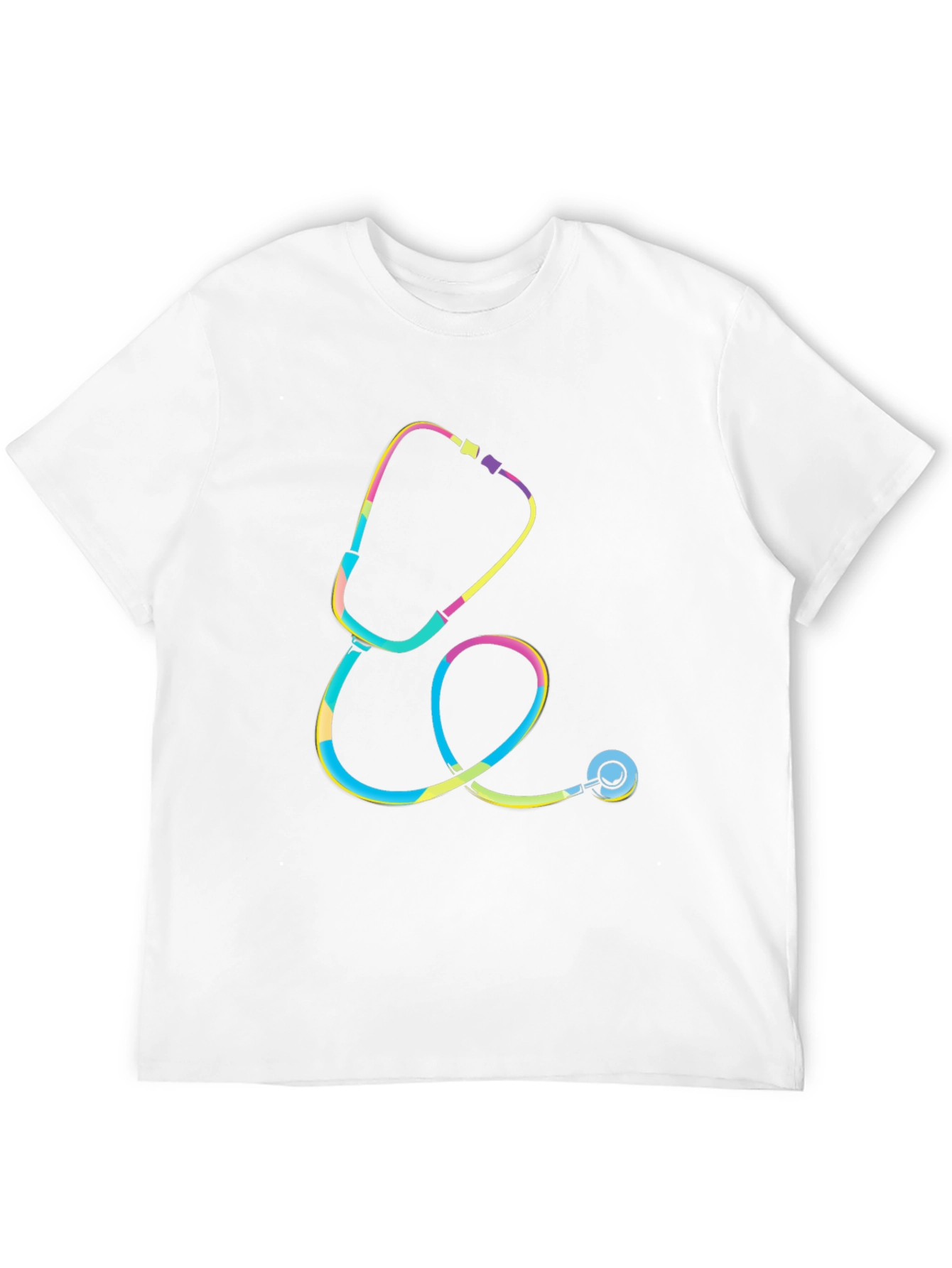 Vibrant Stethoscope Graphic T-Shirt - Medical Style