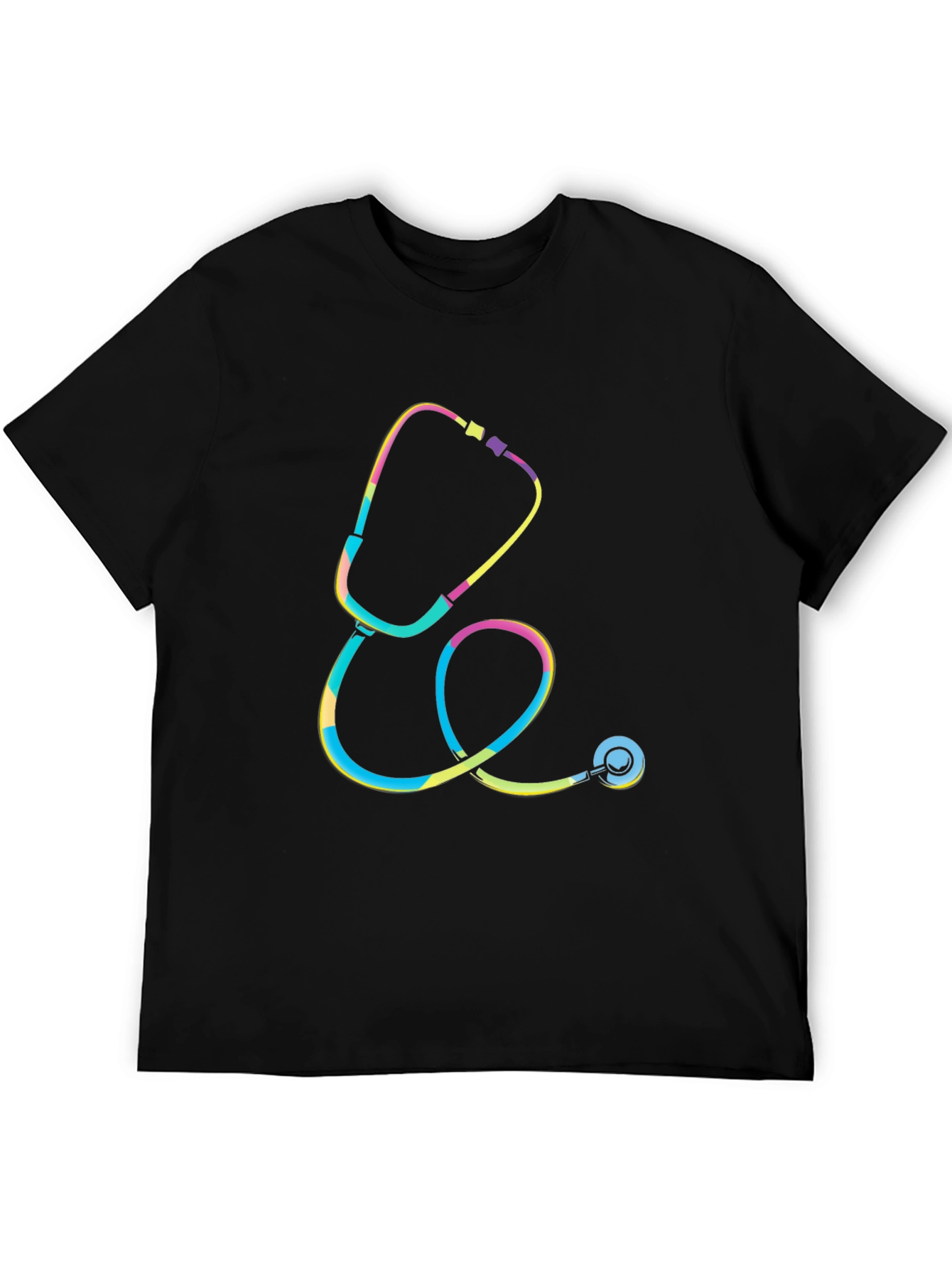 Vibrant Stethoscope Graphic T-Shirt - Medical Style