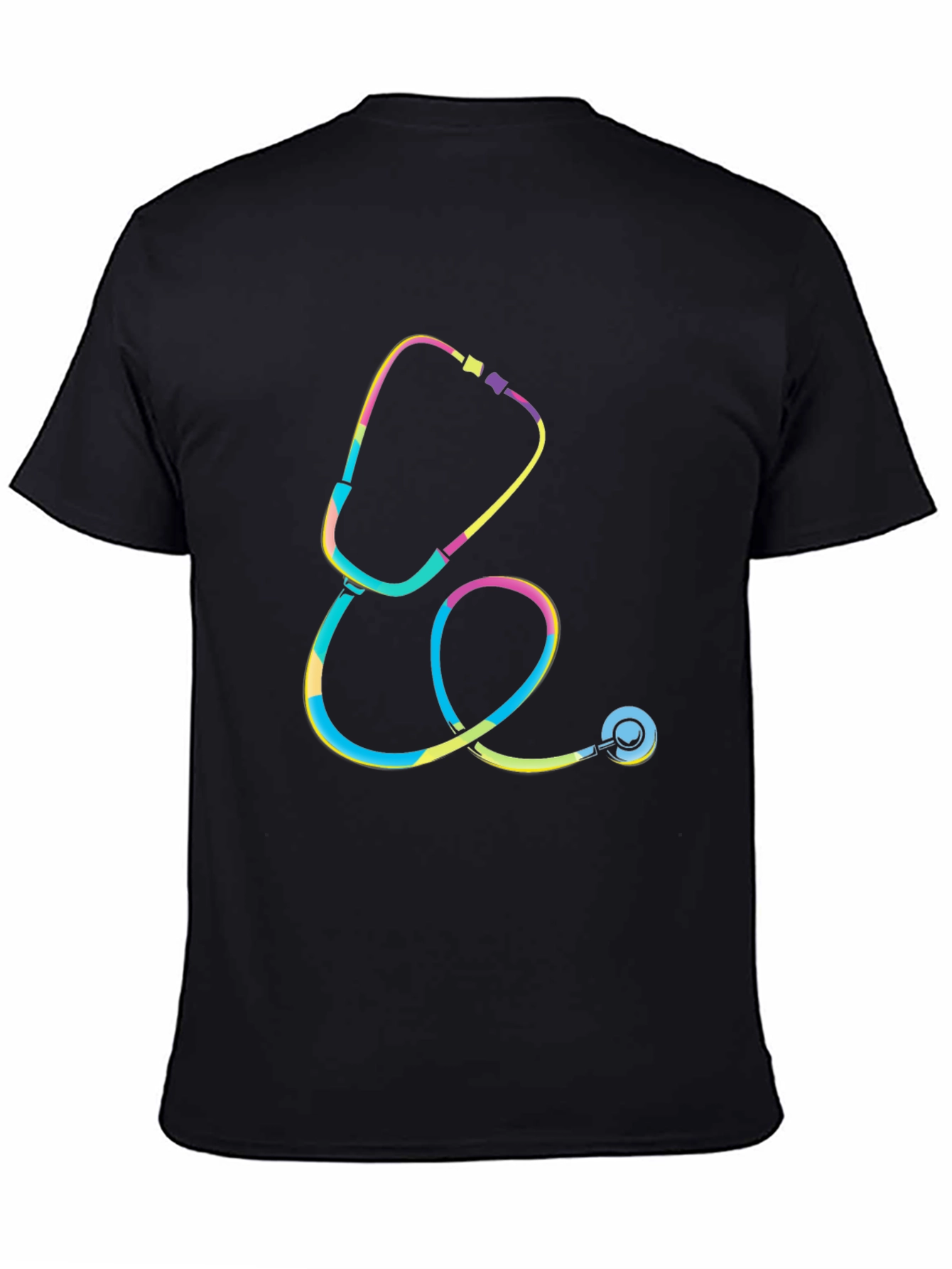 Vibrant Stethoscope Graphic T-Shirt - Medical Style