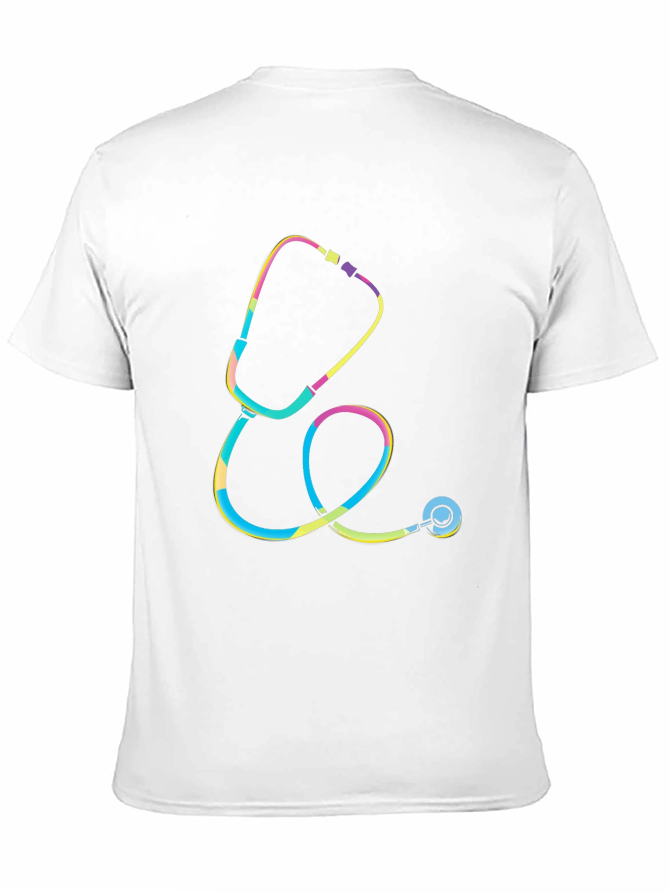 Vibrant Stethoscope Graphic T-Shirt - Medical Style