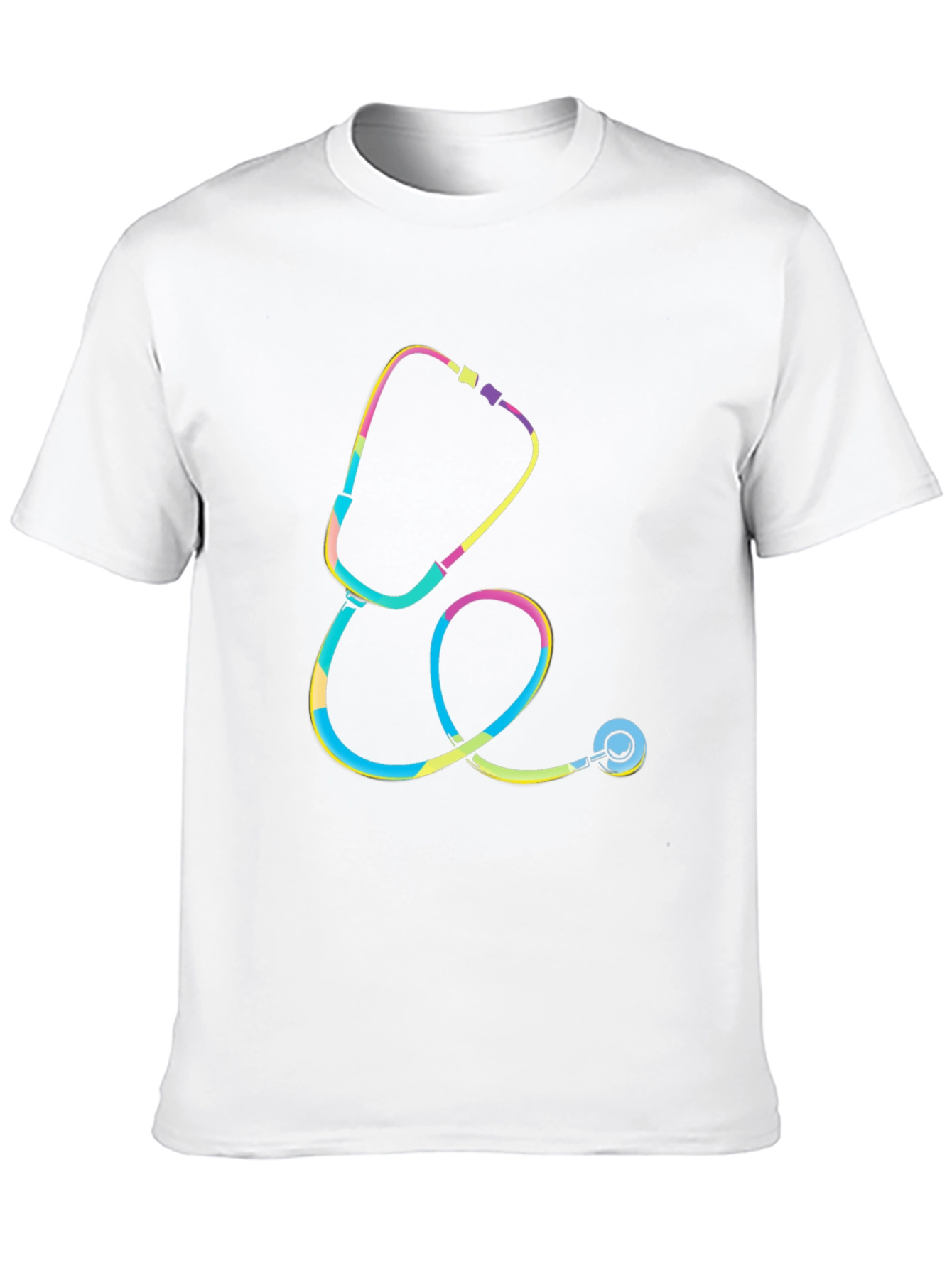 Vibrant Stethoscope Graphic T-Shirt - Medical Style