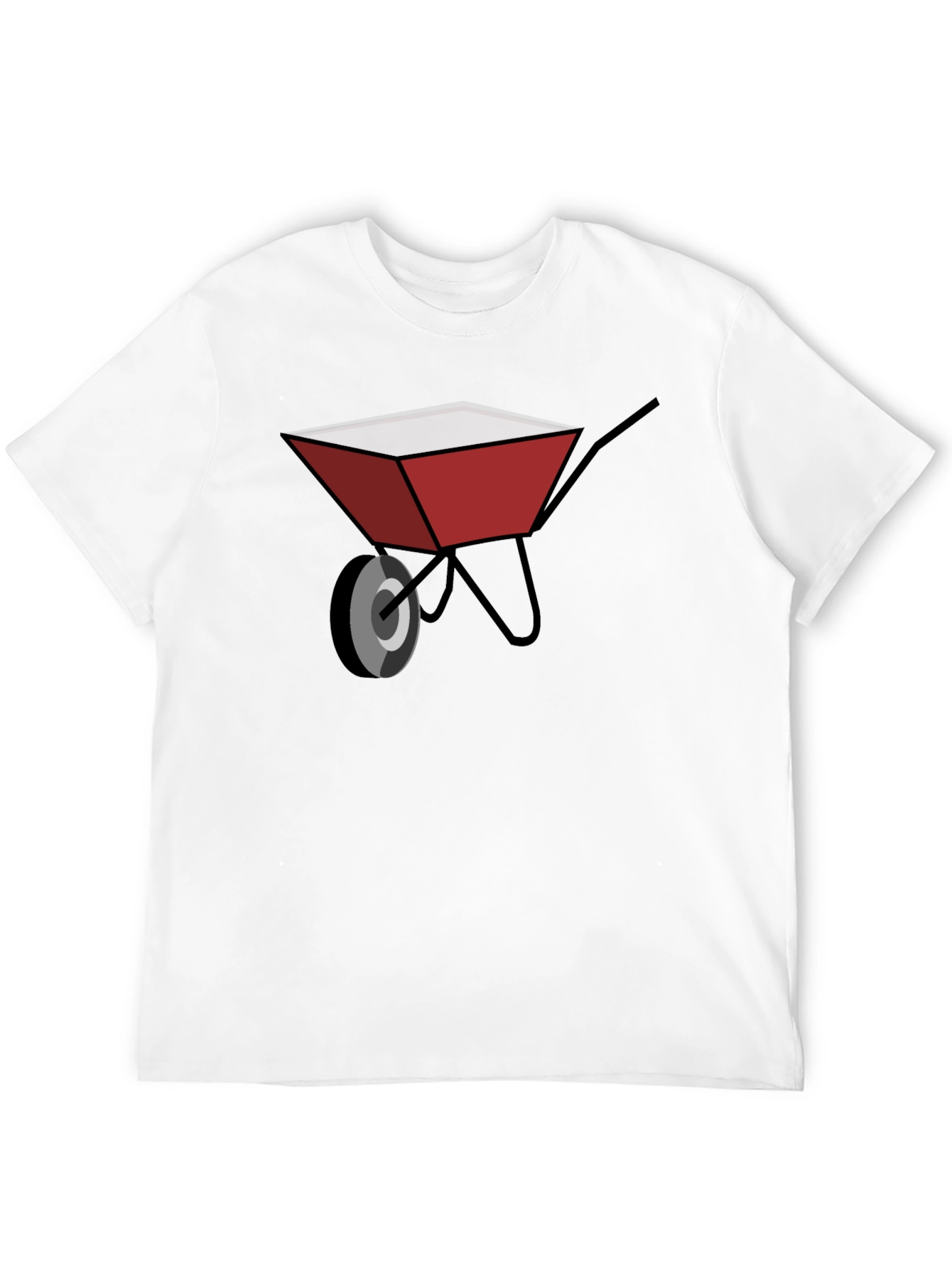 Mens Black Wheelbarrow Graphic T-Shirt